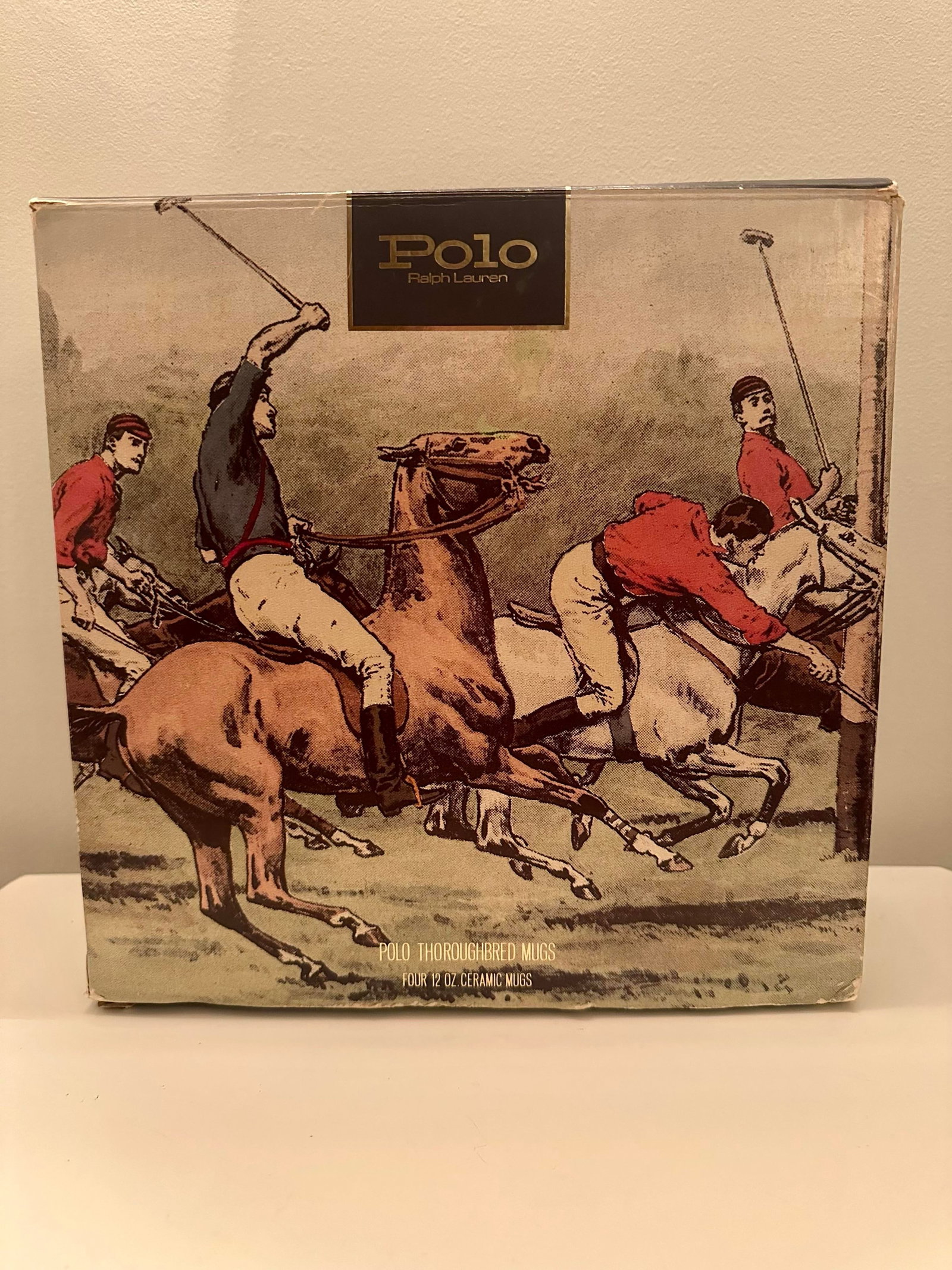 1970s Ralph Lauren Vintage Polo Players Thoroughbred Horse Ceramic Mugs - 5