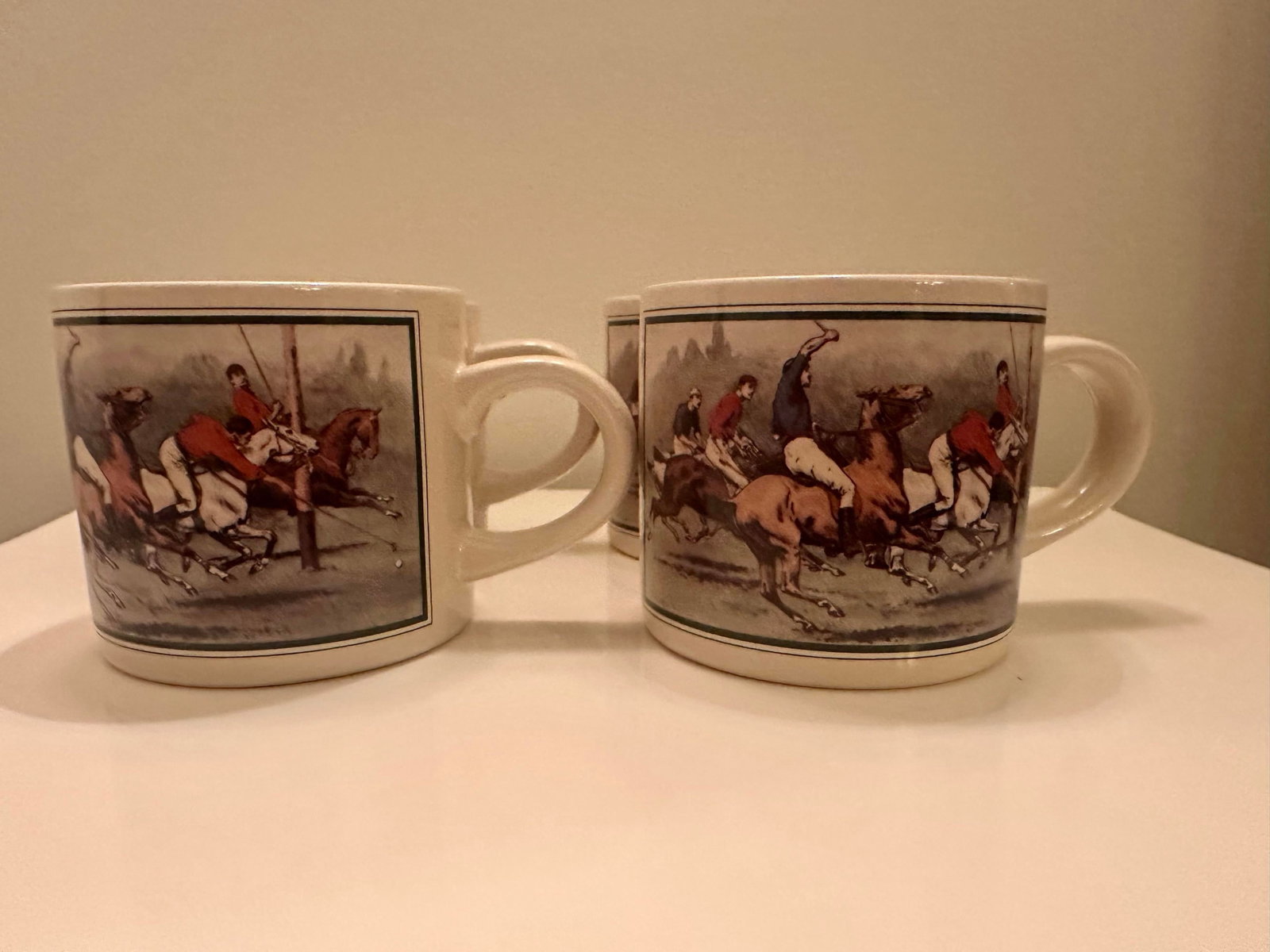 1970s Ralph Lauren Vintage Polo Players Thoroughbred Horse Ceramic Mugs - 6