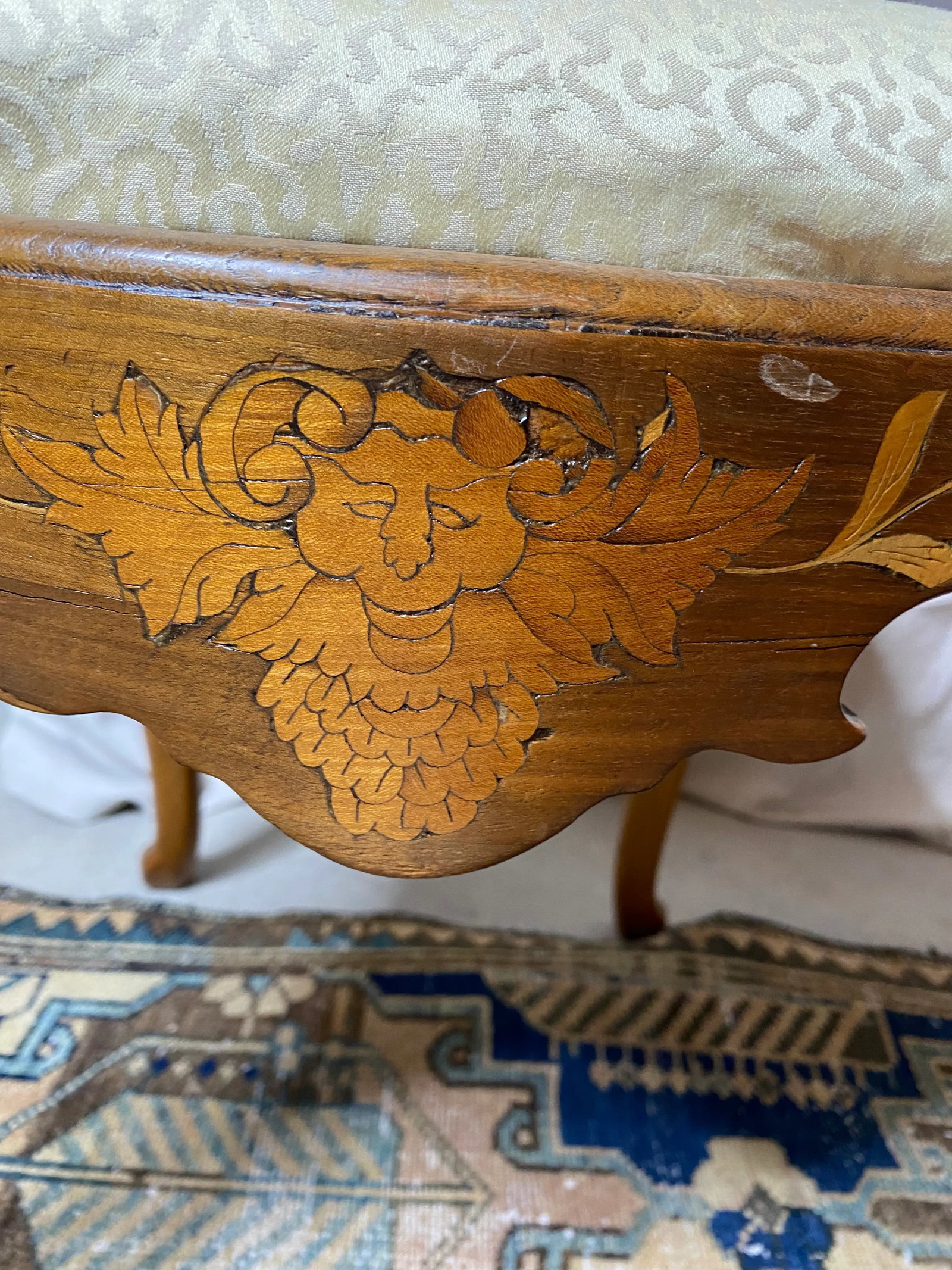 18th Century Vintage Dutch Marquetry Chairs - a Pair - 10