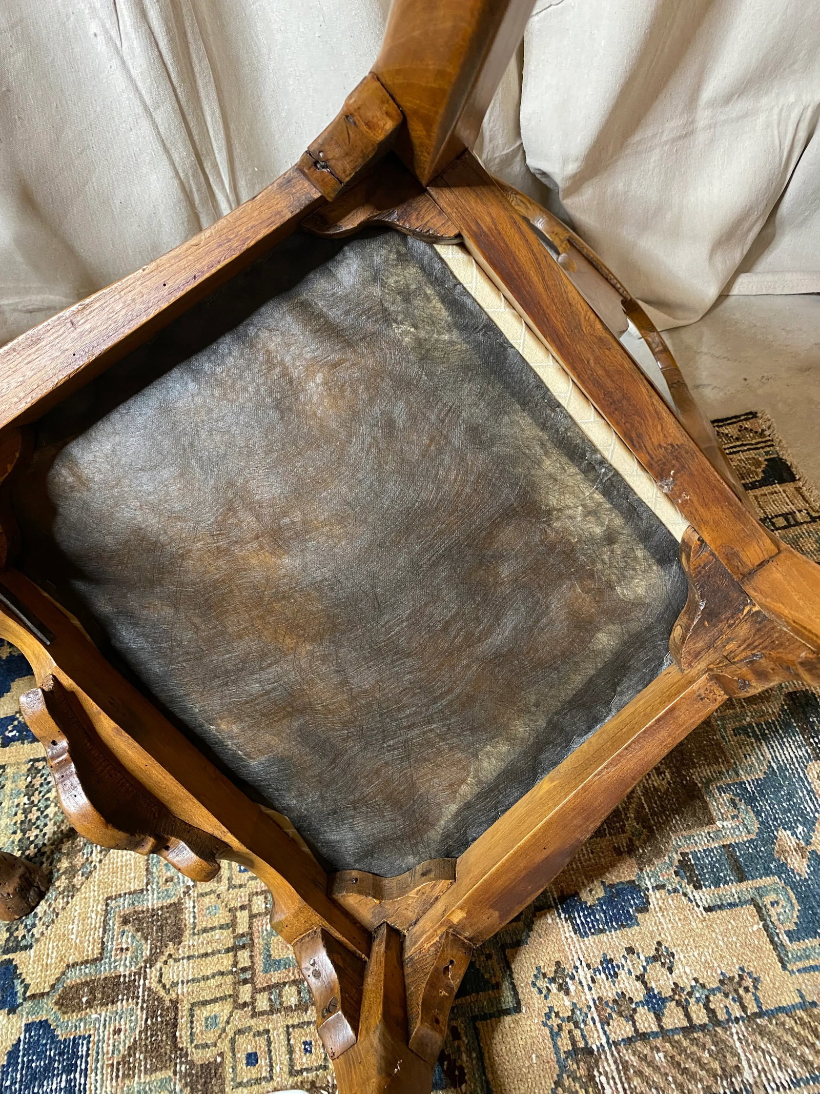 18th Century Vintage Dutch Marquetry Chairs - a Pair - 12