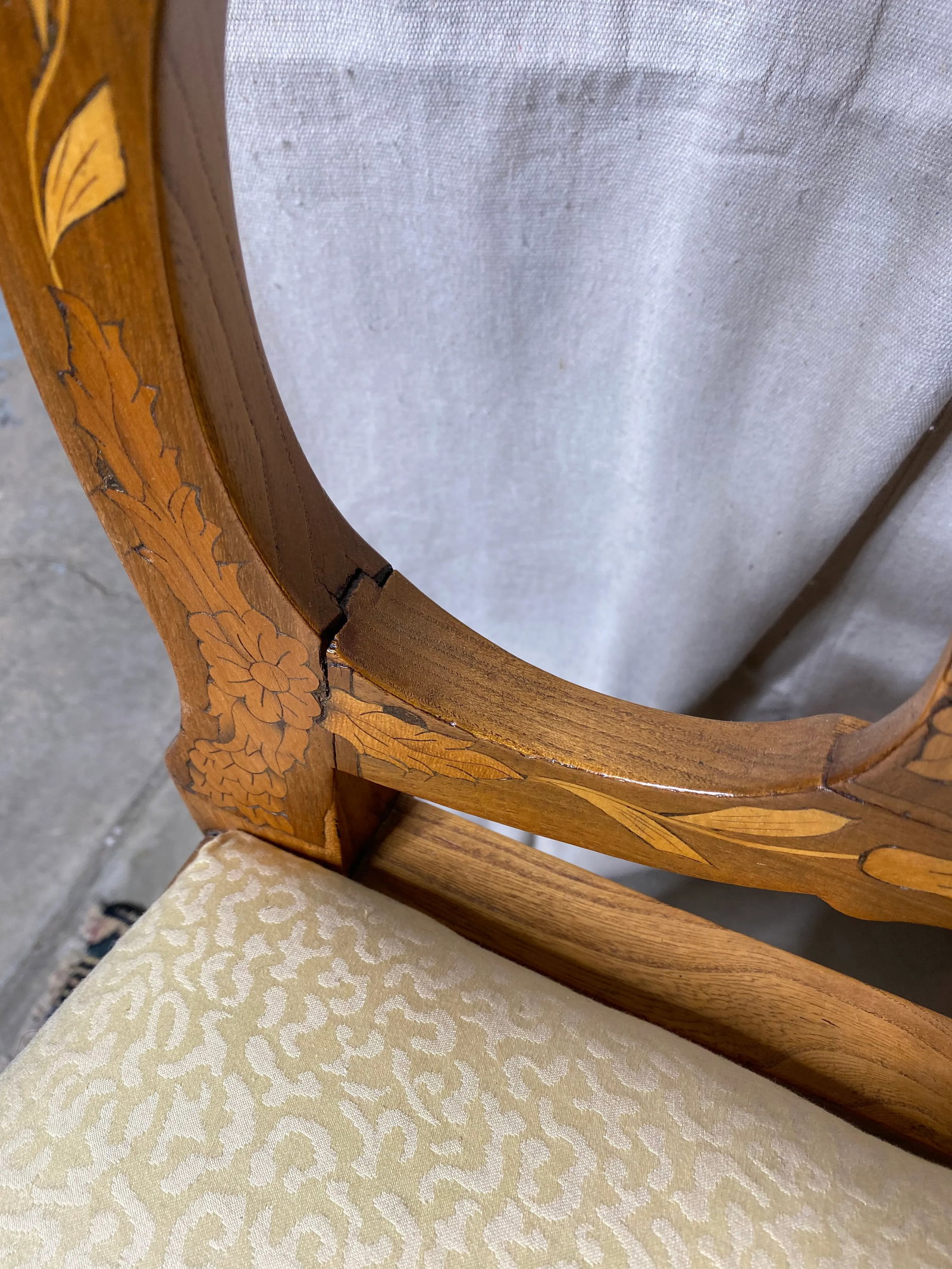 18th Century Vintage Dutch Marquetry Chairs - a Pair - 8