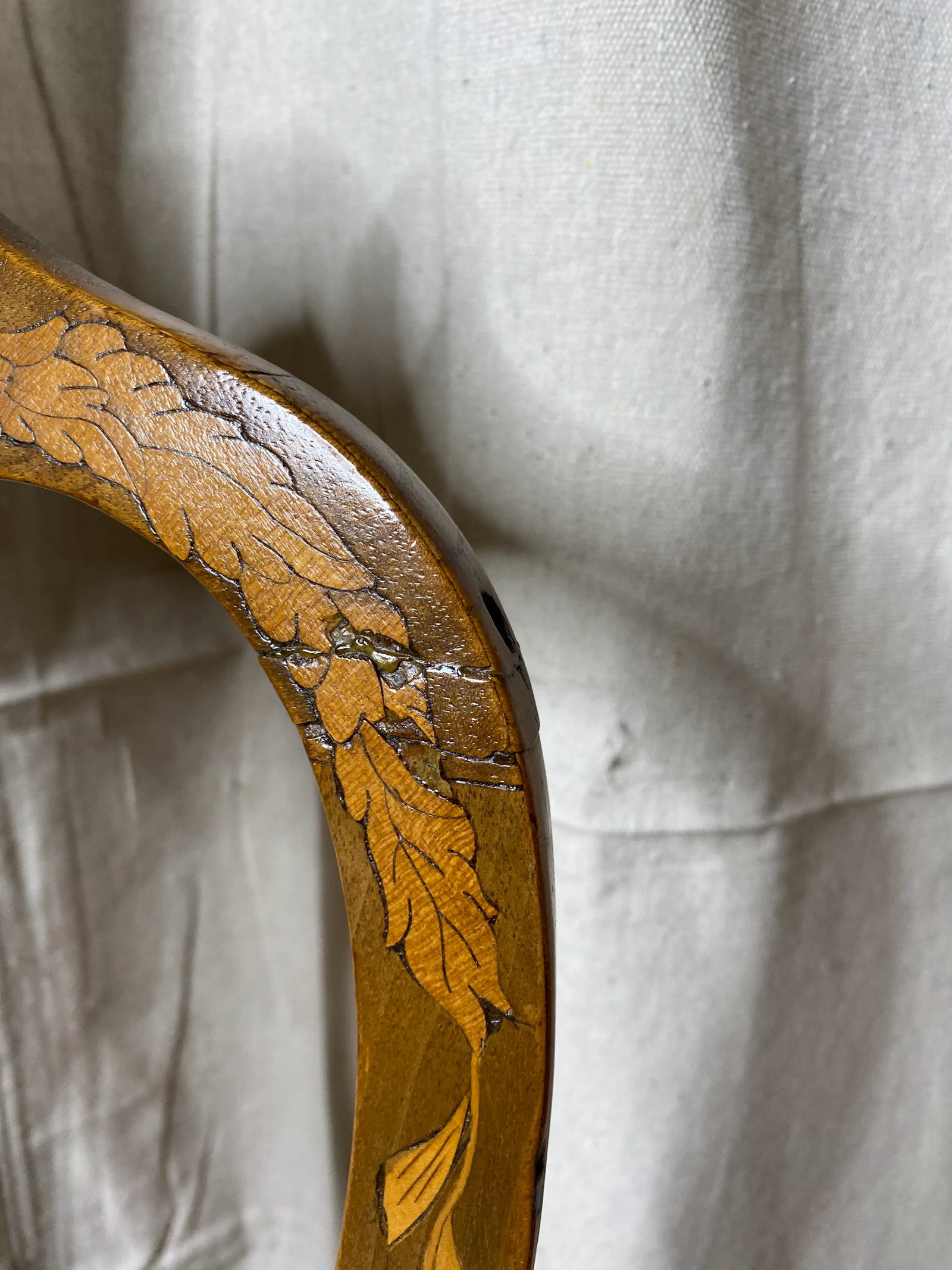 18th Century Vintage Dutch Marquetry Chairs - a Pair - 9