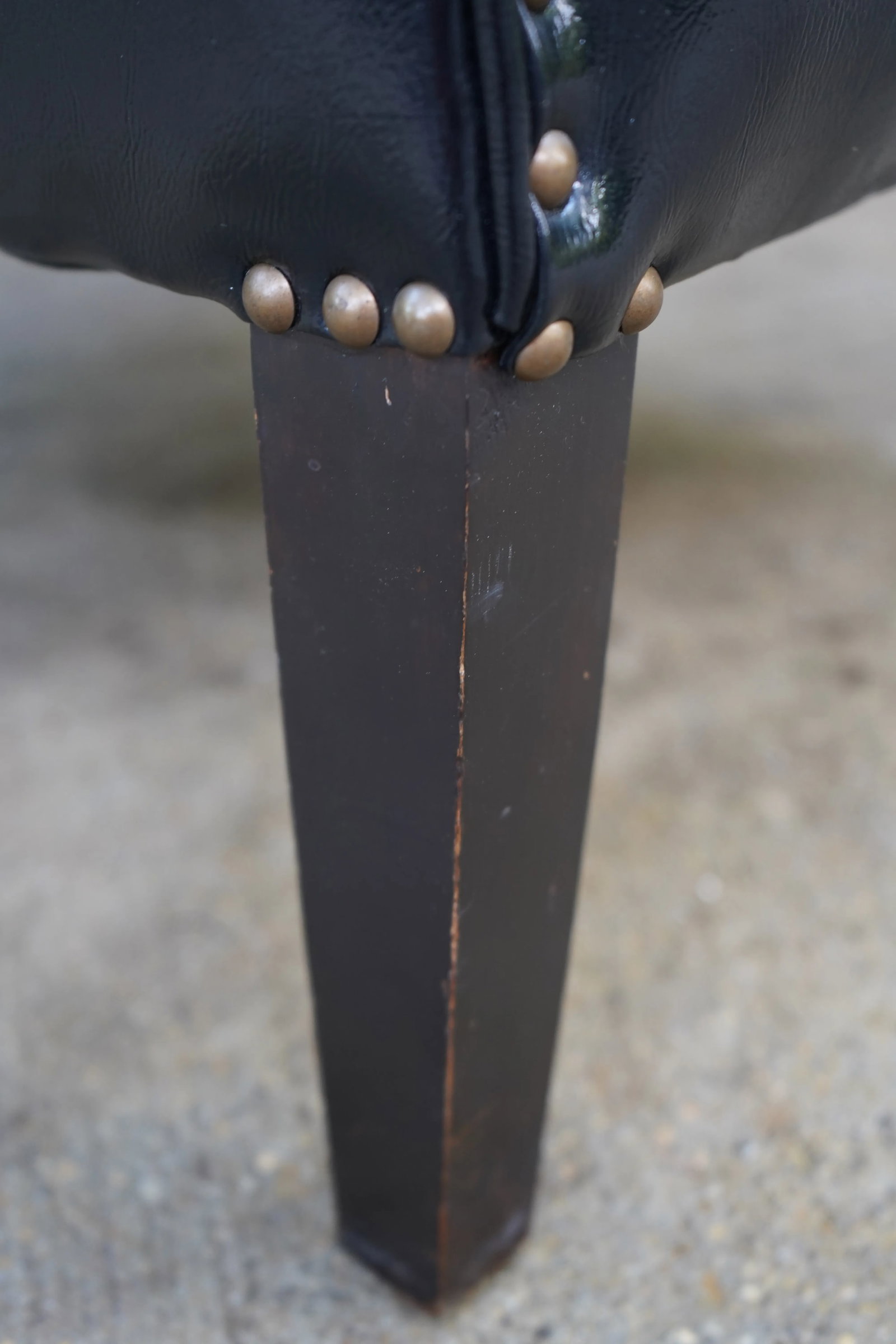 1970s Vintage Black Patent Leather Club Chair - 8