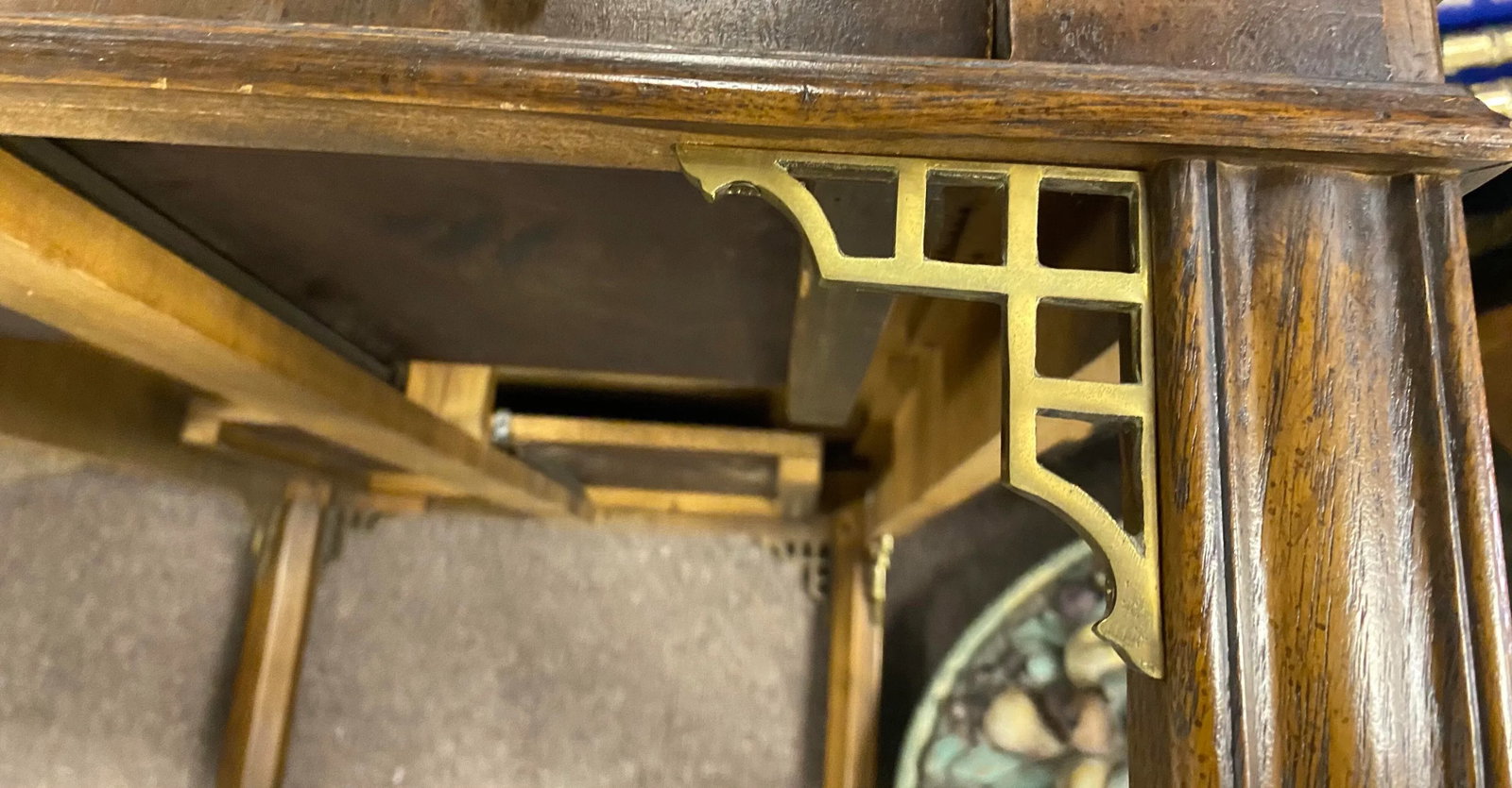 Drexel Heritage Burl Walnut & Brass Chippendale Style Coffee Table - 5