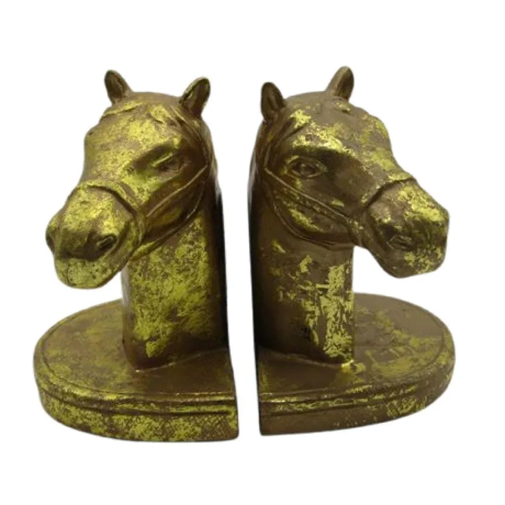 Vintage Equestrian Horse Head Bookends - a Pair - 4