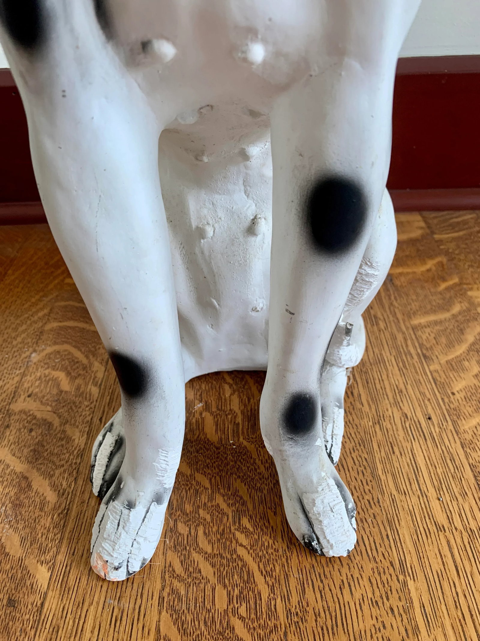 Vintage Chalkware Life Size Dalmatian Statue - 12