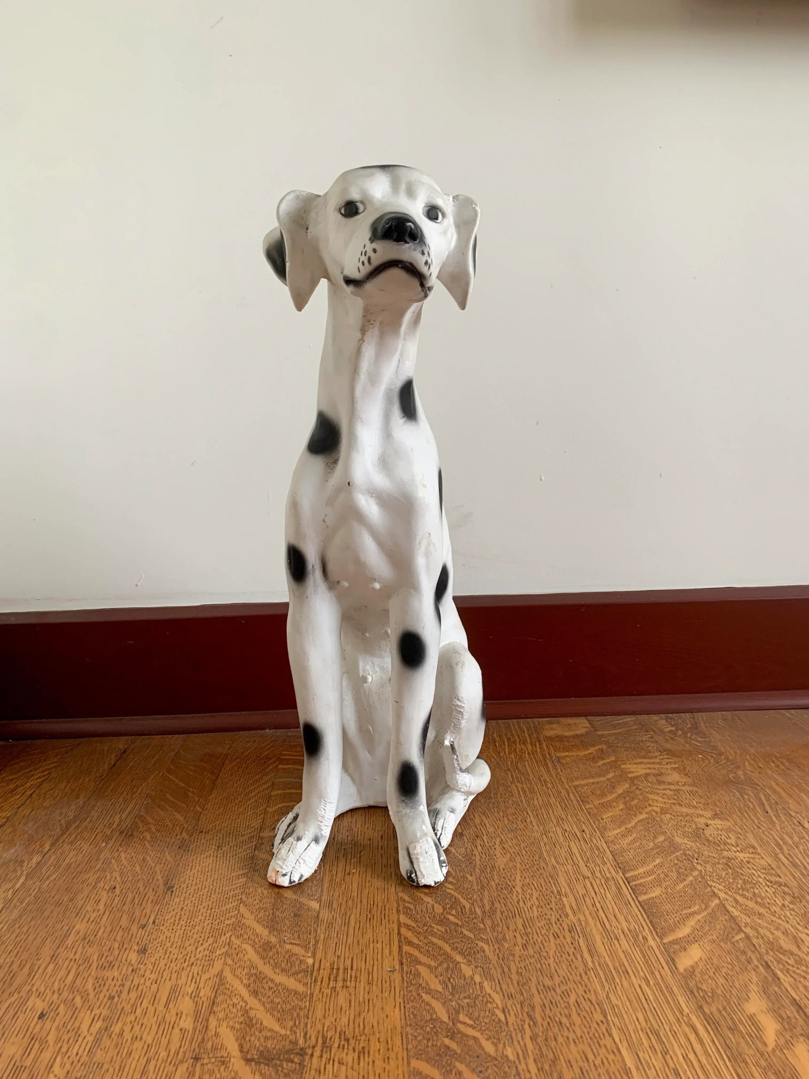 Vintage Chalkware Life Size Dalmatian Statue - 13