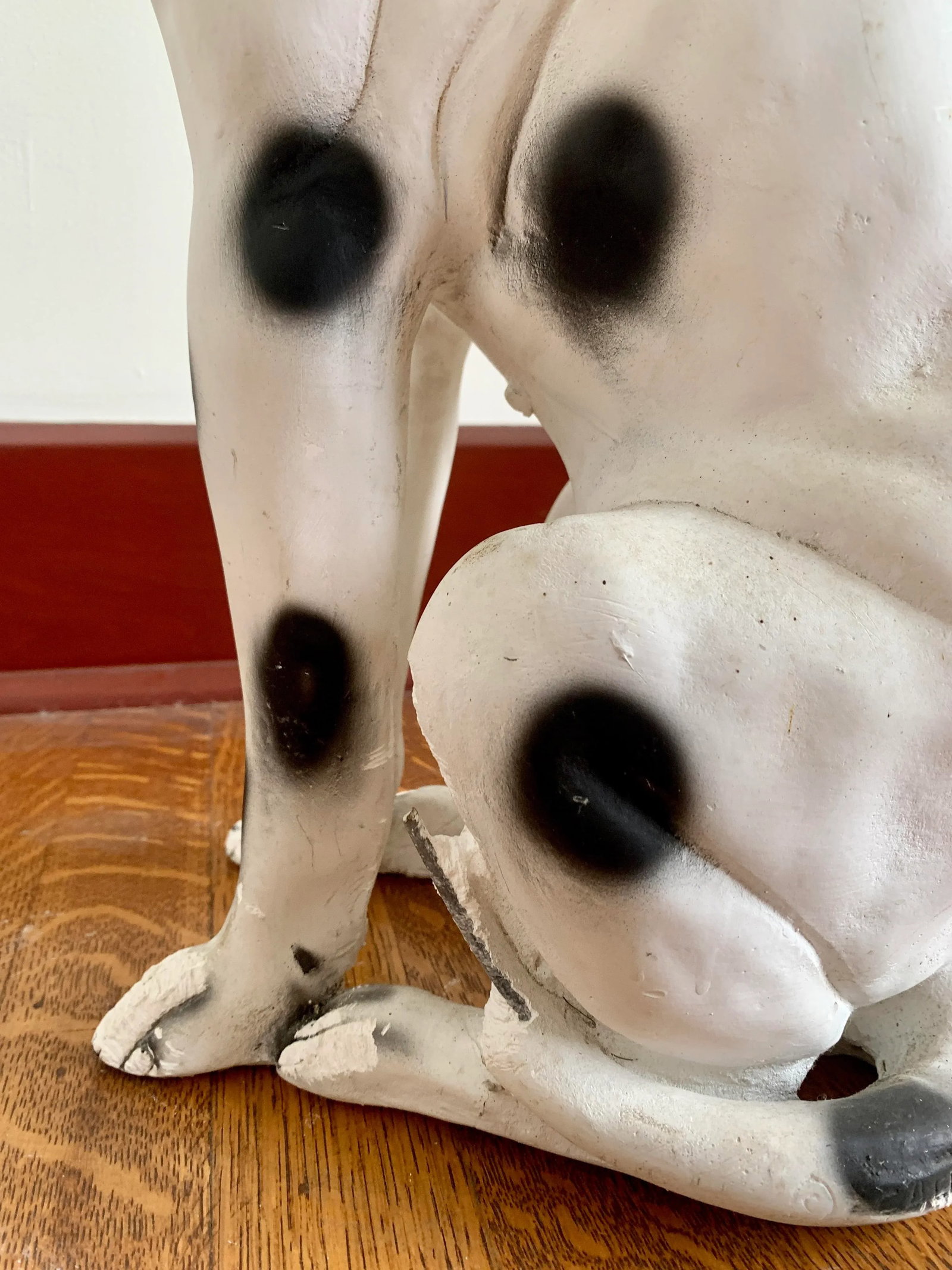 Vintage Chalkware Life Size Dalmatian Statue - 8