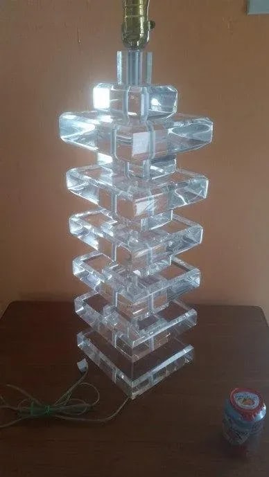 Substantial Lucite Table Lamp - 4