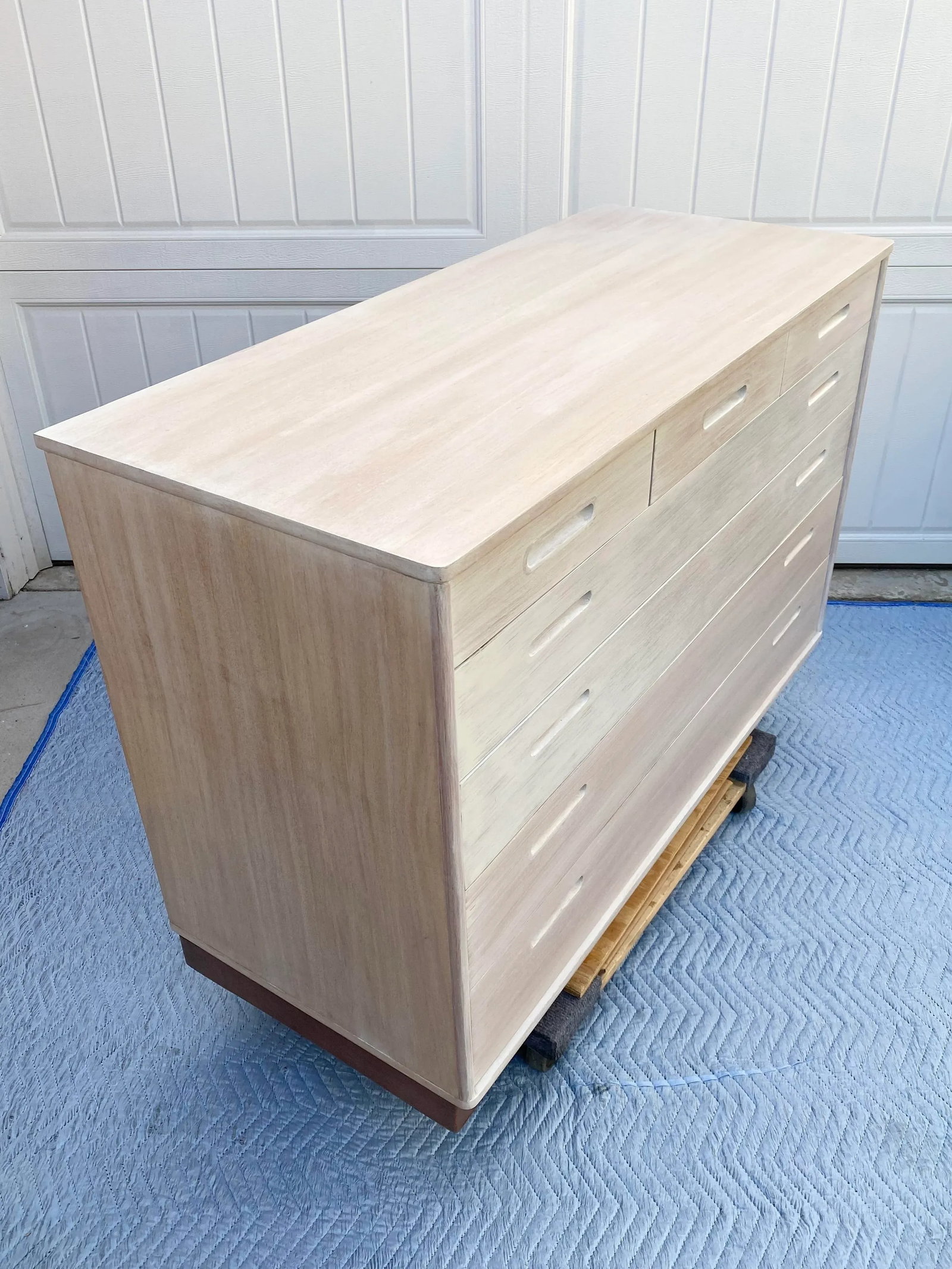 Rustic Modern Whitewashed Dresser Attributed to Edward Wormley - 4
