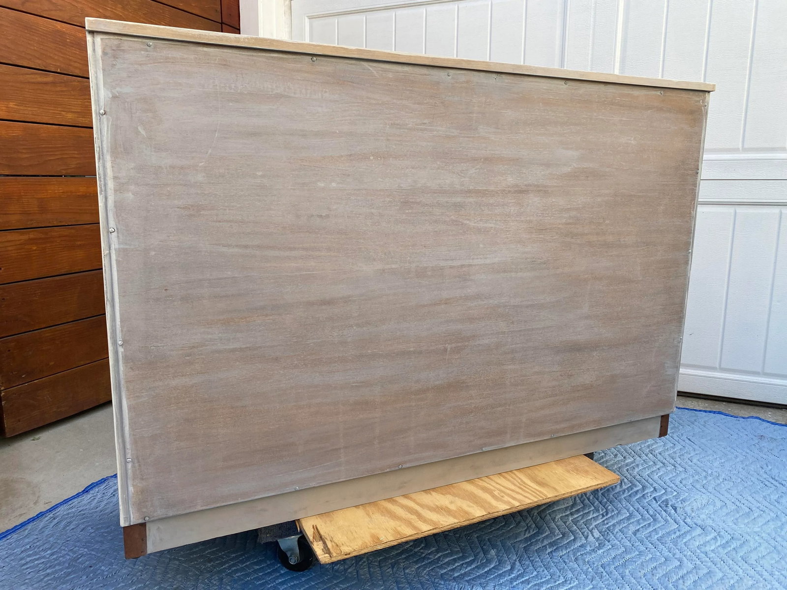 Rustic Modern Whitewashed Dresser Attributed to Edward Wormley - 7