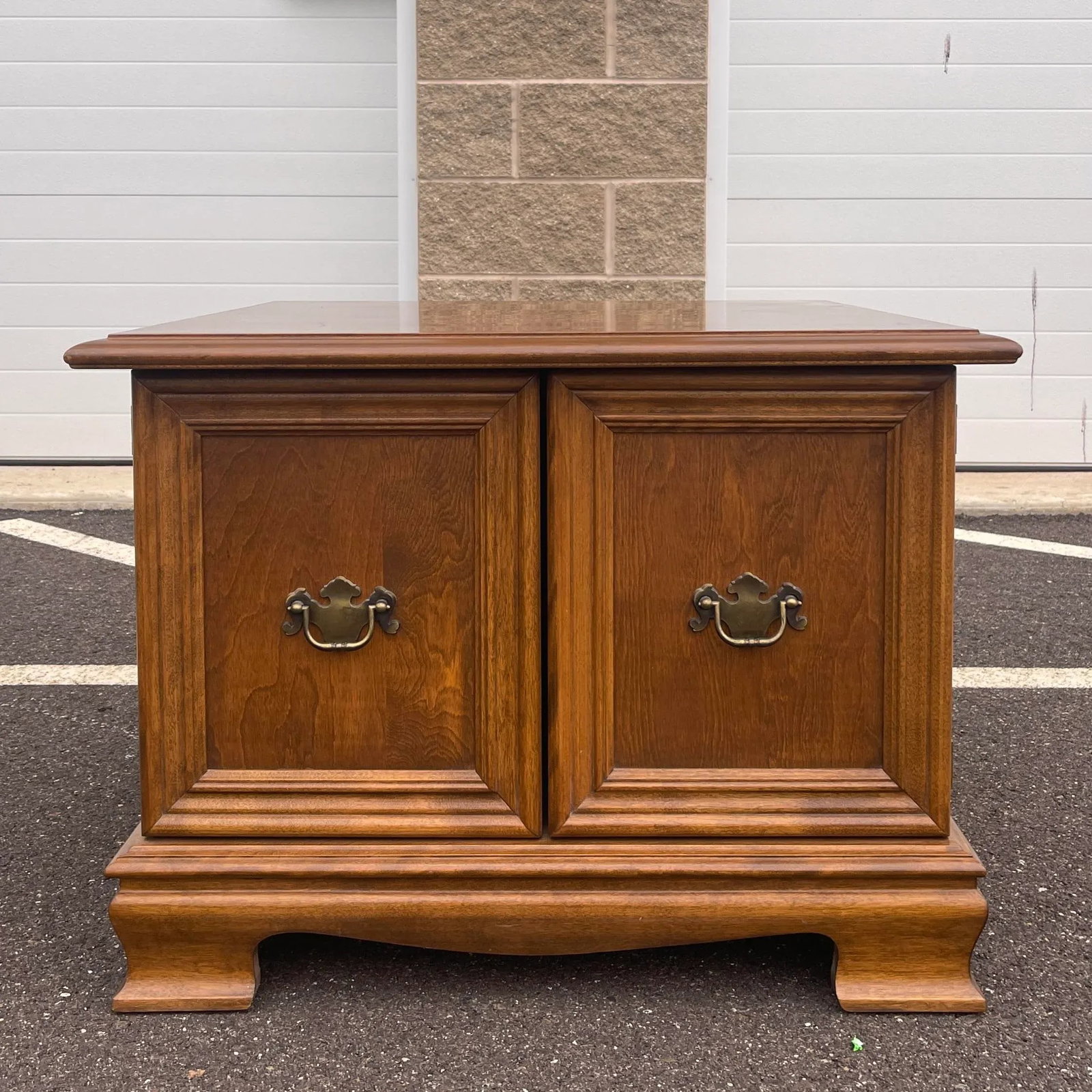 Vintage Ethan Allen Heirloom Chippendale Nutmeg Maple Square Commode Side Table - 11