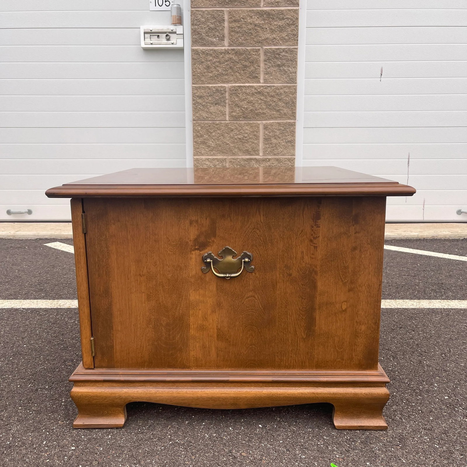 Vintage Ethan Allen Heirloom Chippendale Nutmeg Maple Square Commode Side Table - 4