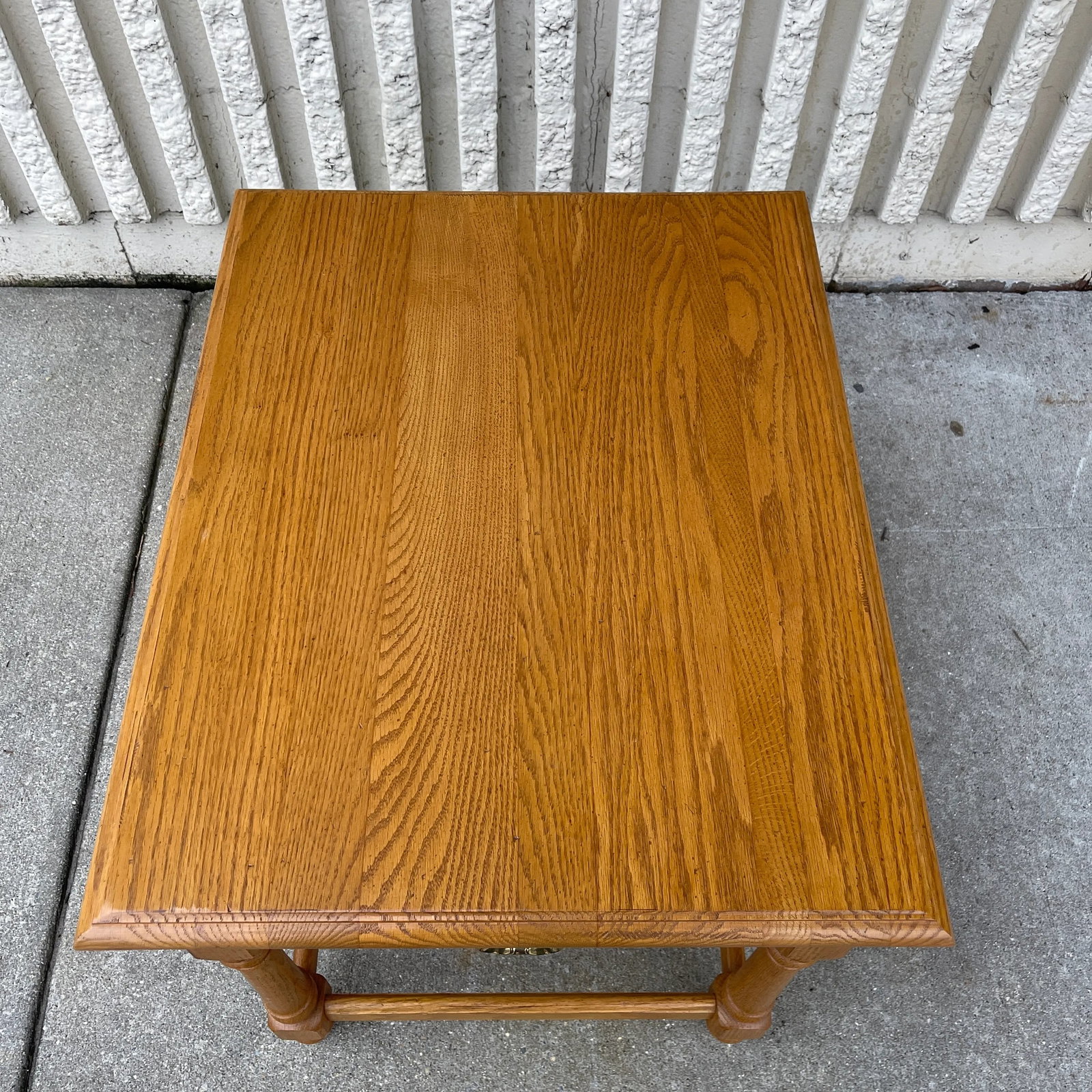 Ethan Allen Canterbury Collection Traditional Oak 1 Drawer Side Table - 3