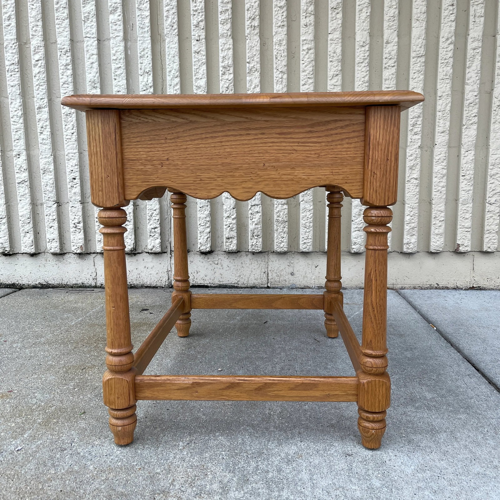 Ethan Allen Canterbury Collection Traditional Oak 1 Drawer Side Table - 5