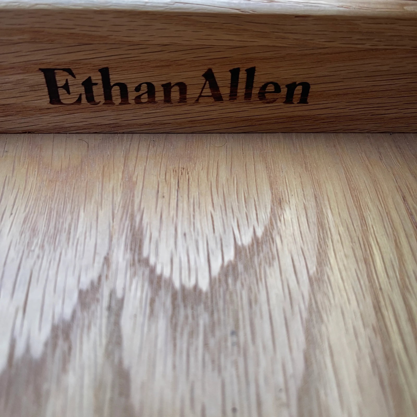 Ethan Allen Canterbury Collection Traditional Oak 1 Drawer Side Table - 8