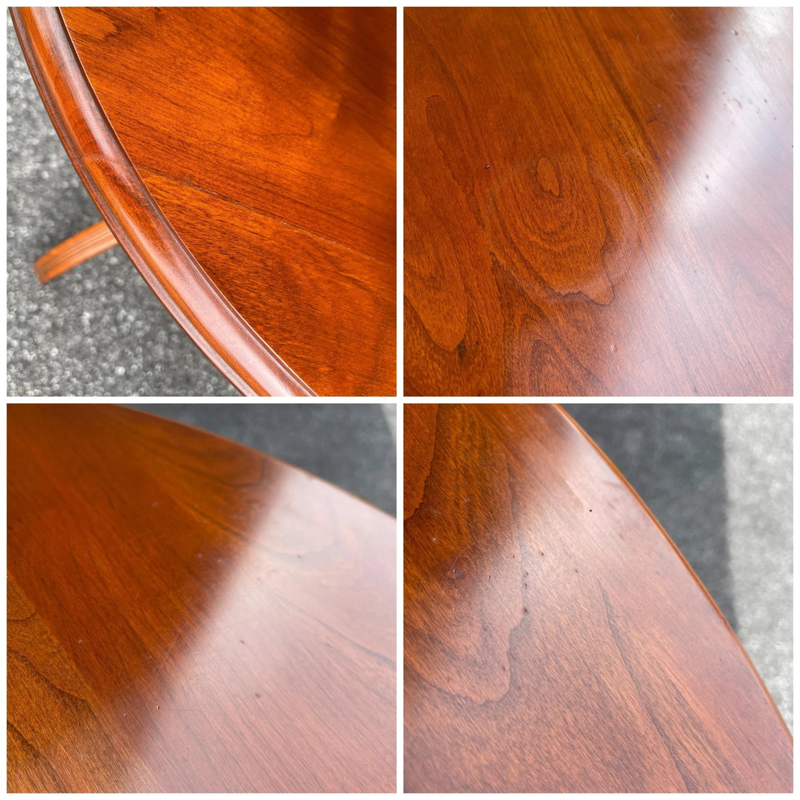 Vintage Pennsylvania House Traditional Solid Cherry Round Pedestal Side Table - 12