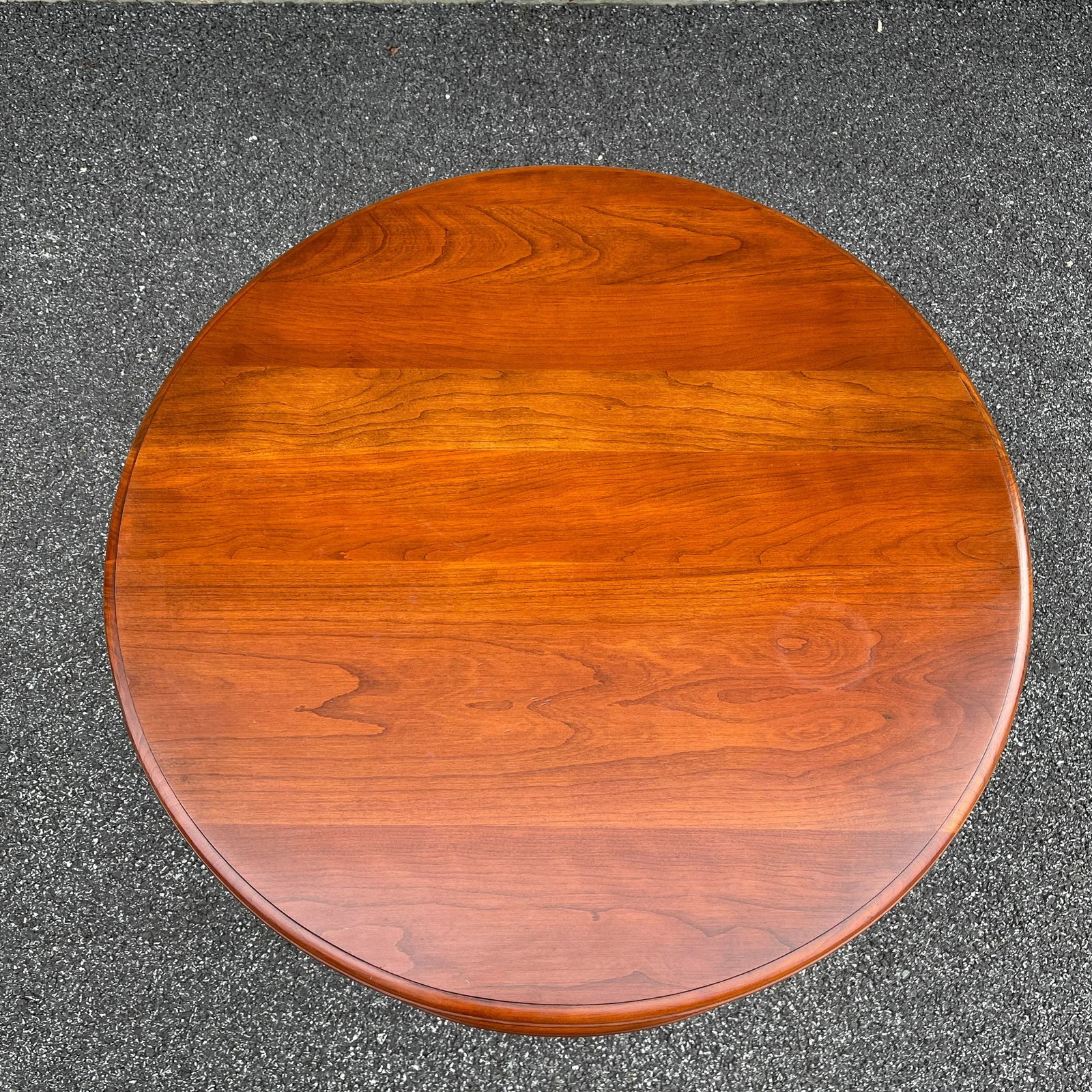 Vintage Pennsylvania House Traditional Solid Cherry Round Pedestal Side Table - 2