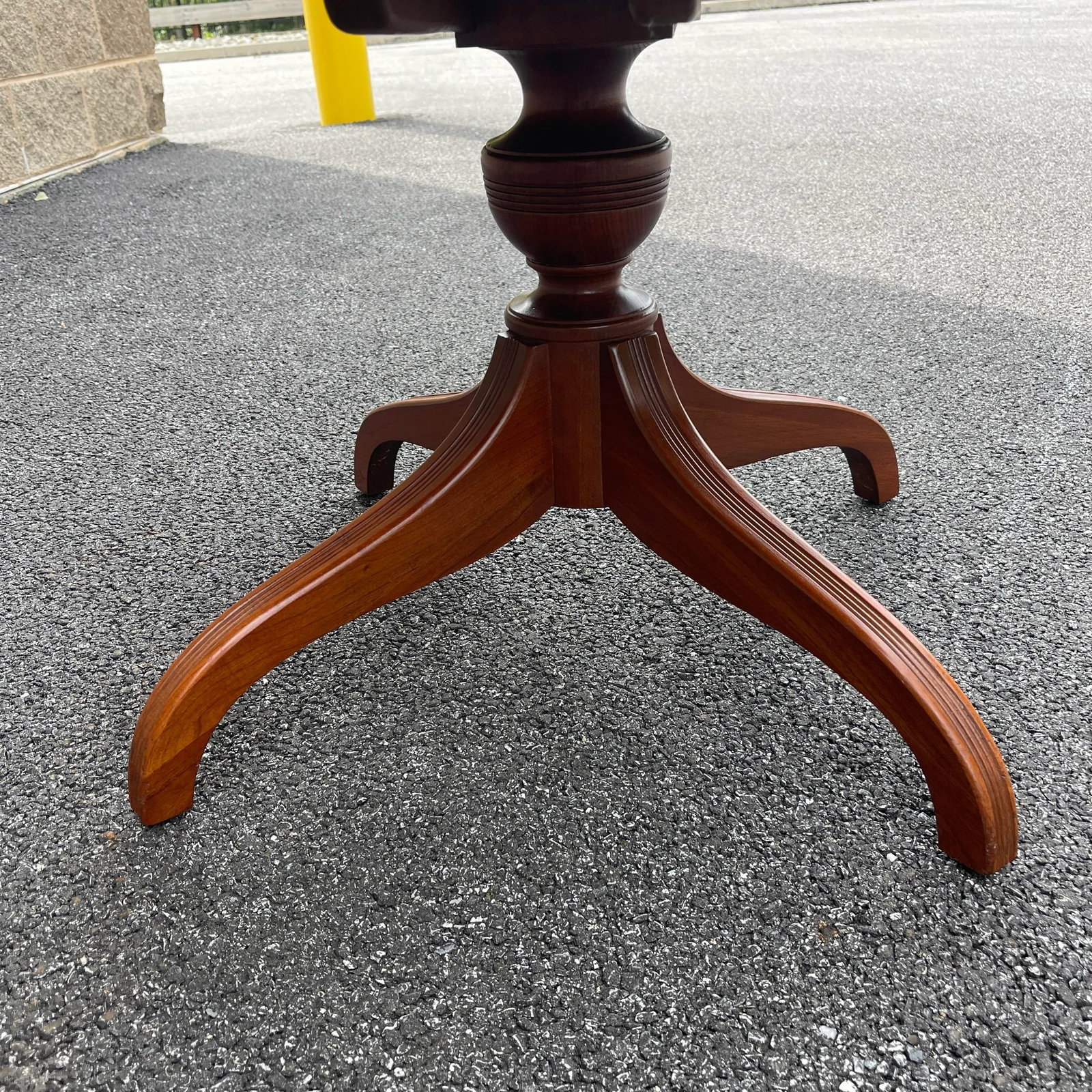Vintage Pennsylvania House Traditional Solid Cherry Round Pedestal Side Table - 5