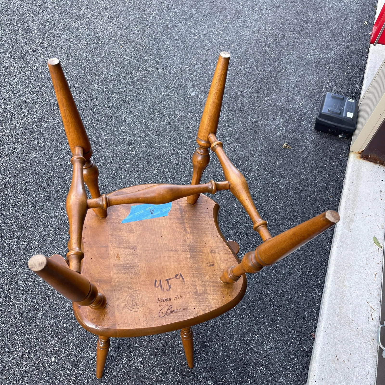 Vintage Ethan Allen Baumritter Heirloom Maple Comb Back Windsor Mate's Dining Chairs - a Pair - 10