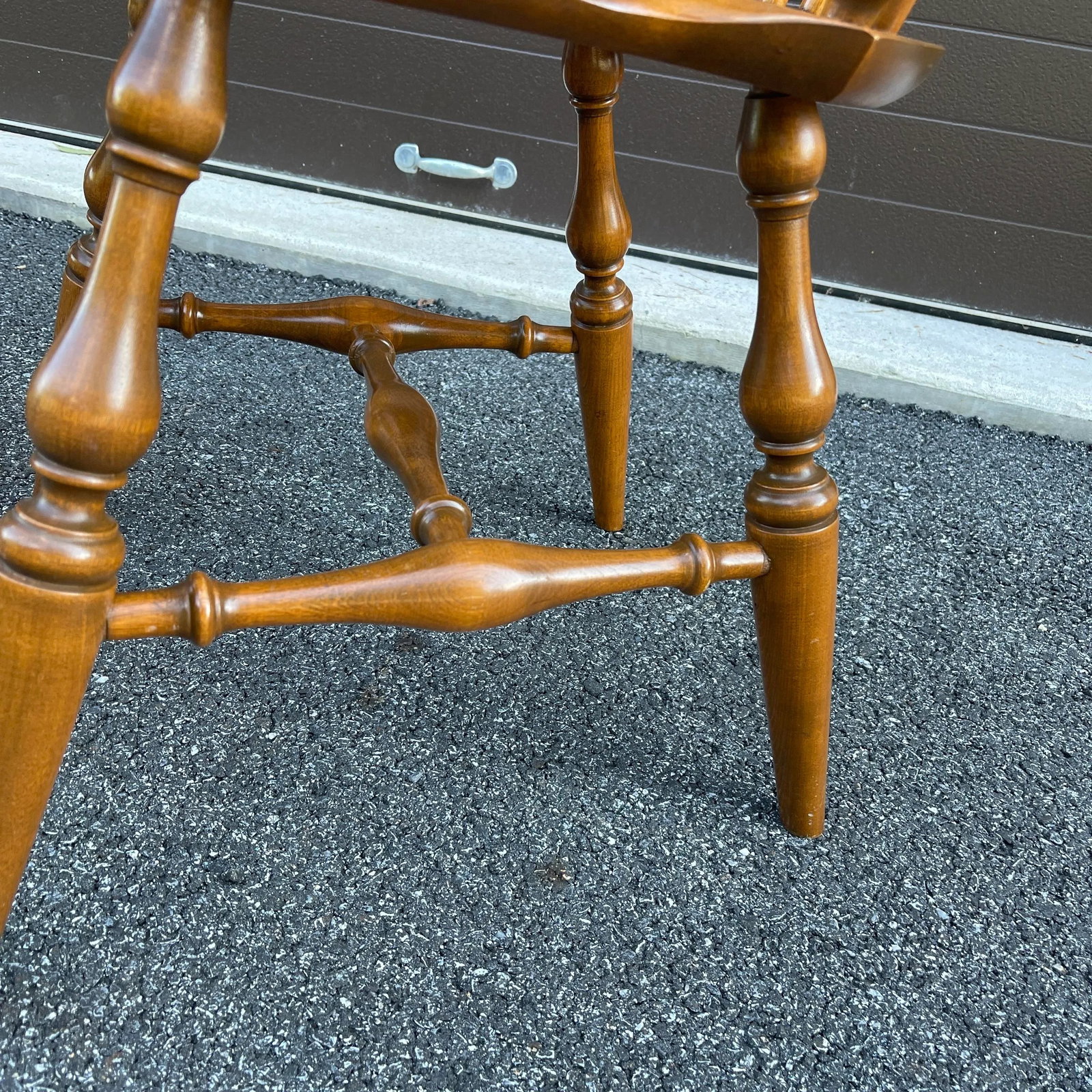 Vintage Ethan Allen Baumritter Heirloom Maple Comb Back Windsor Mate's Dining Chairs - a Pair - 9