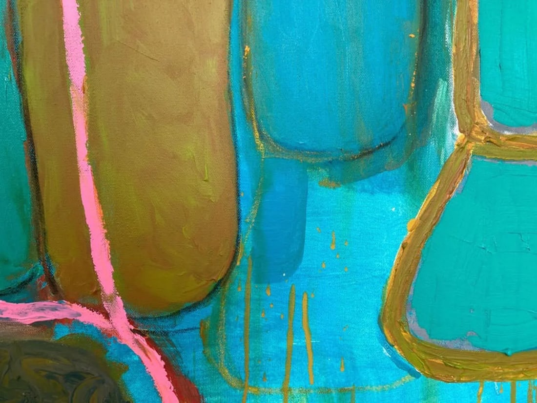 Family Portrait II Contemporary Abstract Still Life Painting by Guy Lyman - 2