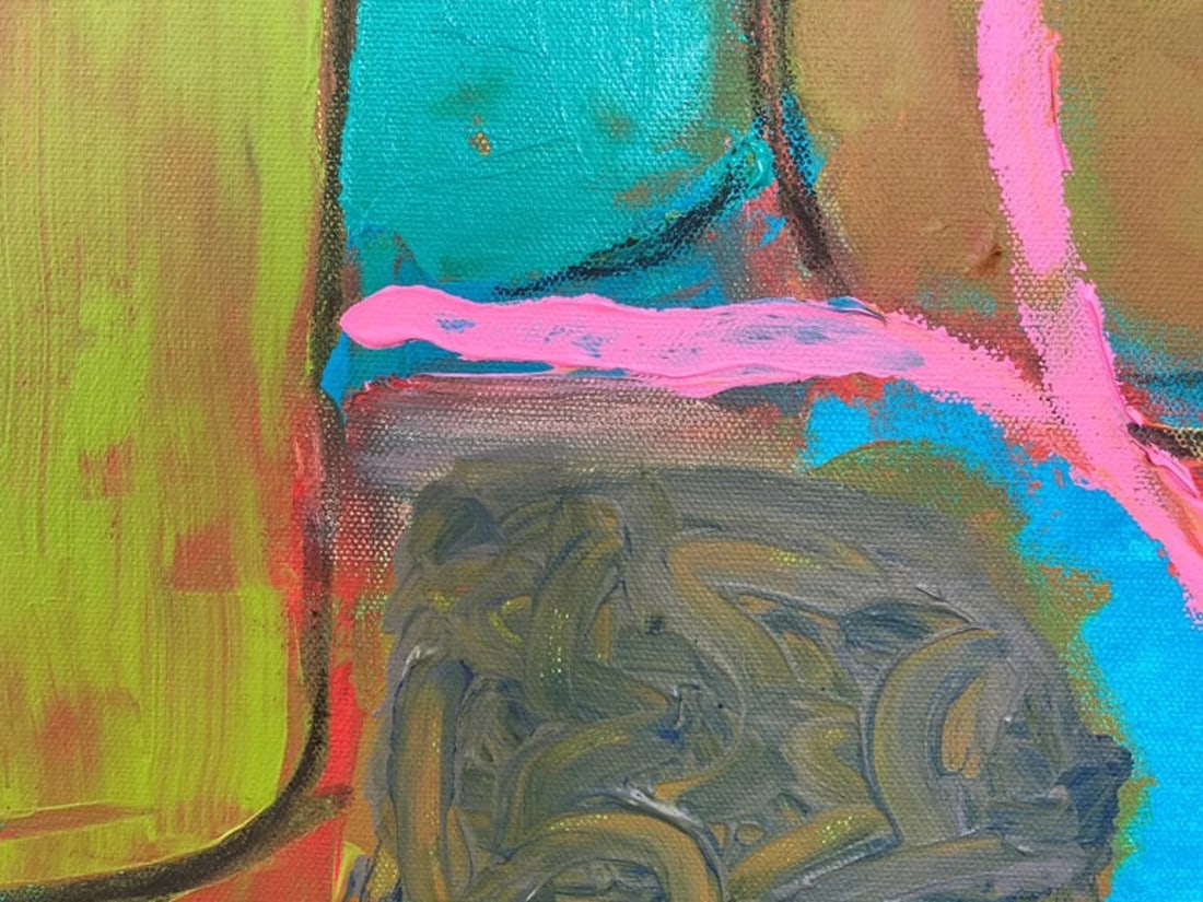 Family Portrait II Contemporary Abstract Still Life Painting by Guy Lyman - 3