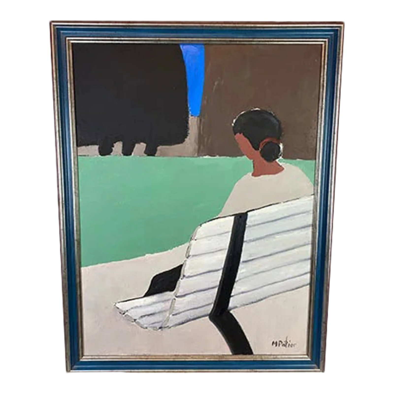 Original Maurice Potier Oil on Canvas | French Contemporary Portrait Painting, Paris, Circa 1991: Original Maurice Potier Oil on Canvas | French Contemporary Portrait Painting, Paris, Circa 1991 An exceptional original oil on canvas by French artist Maurice Potier, created circa 1991 in Paris, Fra