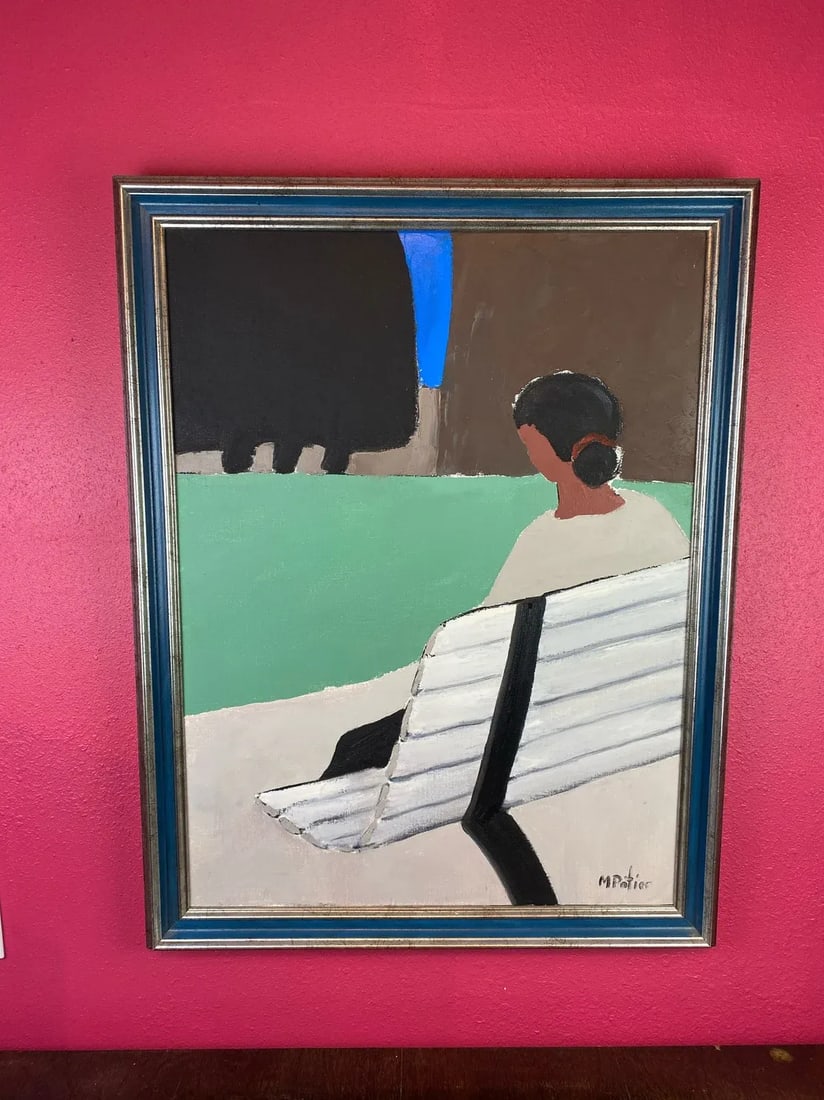 Original Maurice Potier Oil on Canvas | French Contemporary Portrait Painting, Paris, Circa 1991 - 4