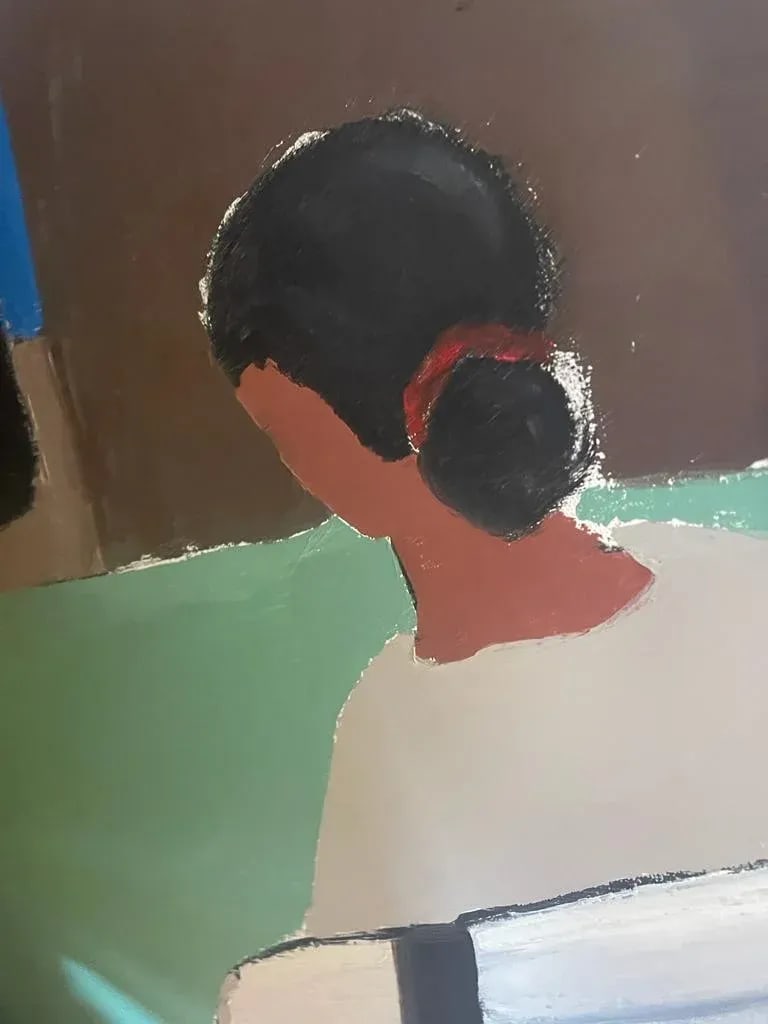Original Maurice Potier Oil on Canvas | French Contemporary Portrait Painting, Paris, Circa 1991 - 6