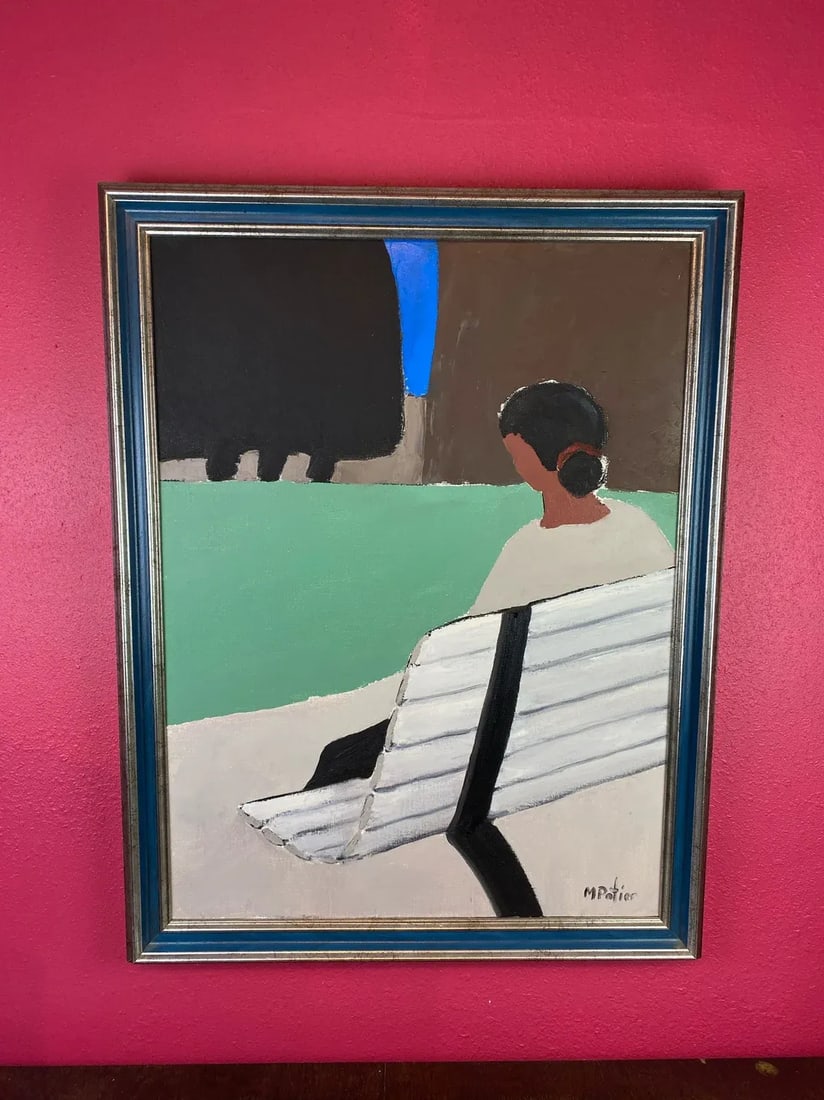 Original Maurice Potier Oil on Canvas | French Contemporary Portrait Painting, Paris, Circa 1991 - 7