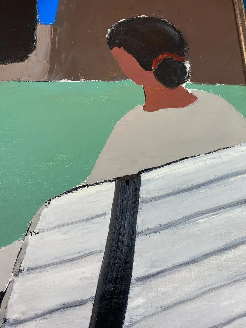 Original Maurice Potier Oil on Canvas | French Contemporary Portrait Painting, Paris, Circa 1991 - 8