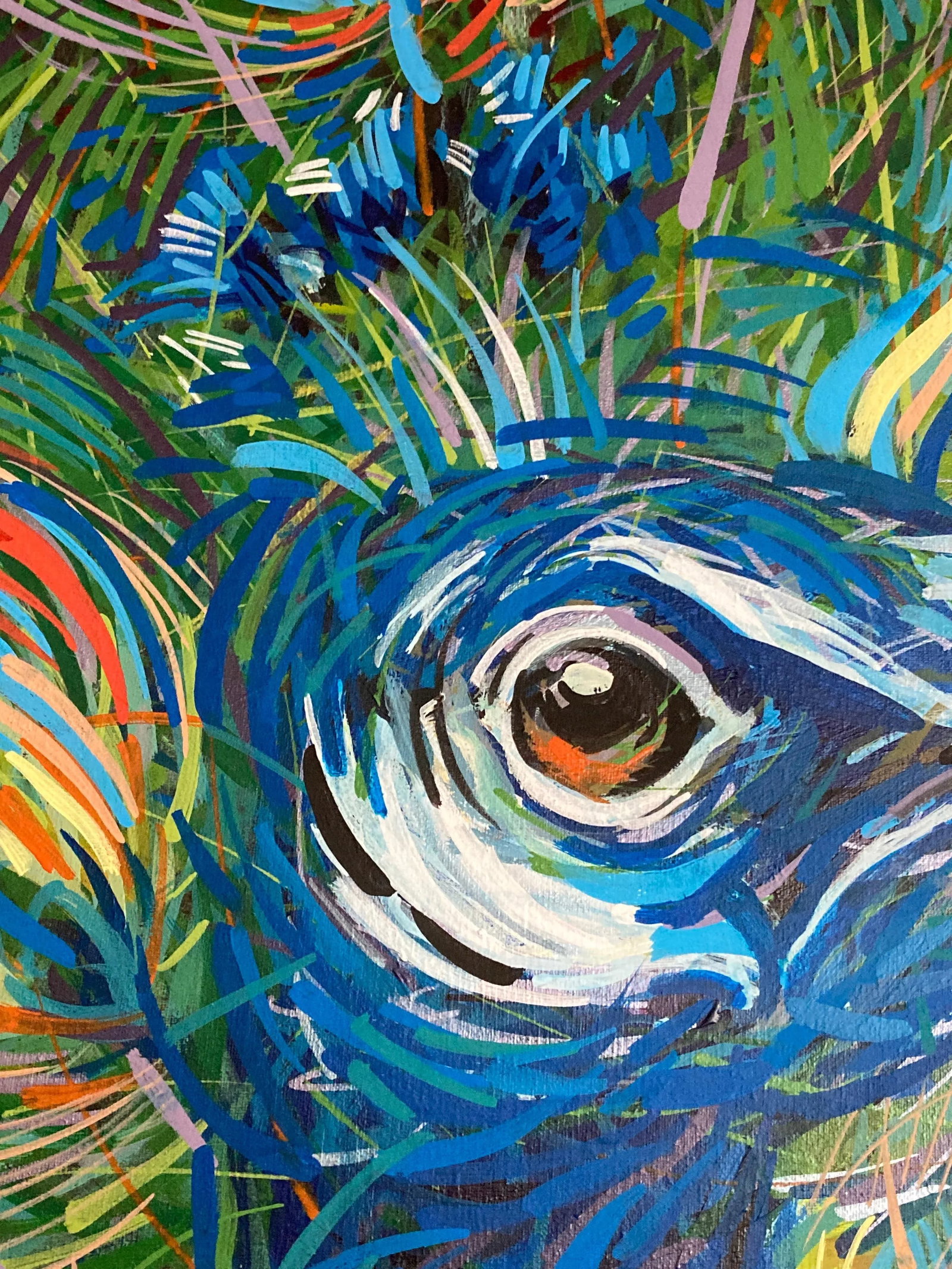 Peacock Framed Acrylic Painting by Egyptian Artist M.Khedr - 10