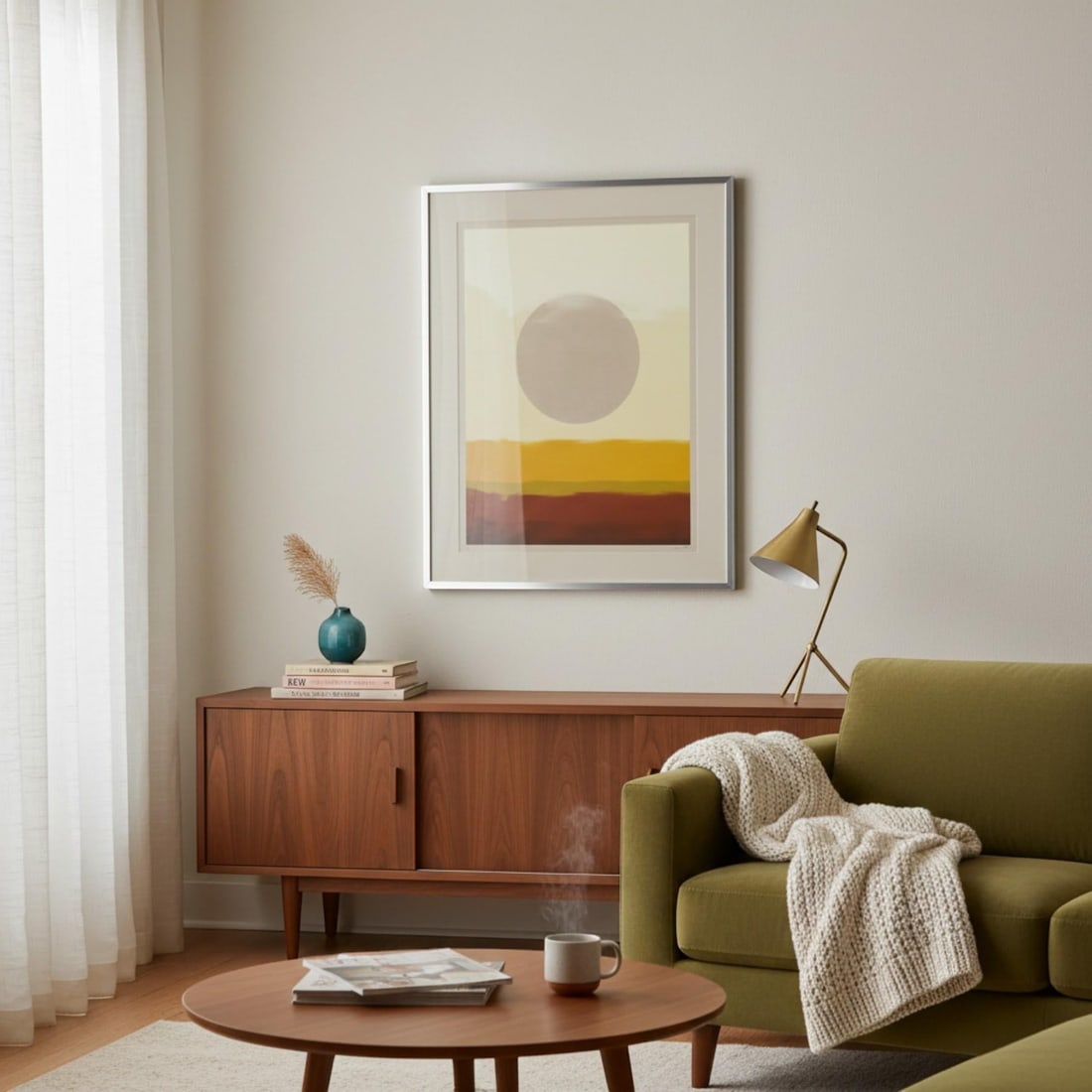Vintage 1976 Sunrise Abstract Art - Numbered 1/1 Signed - 7