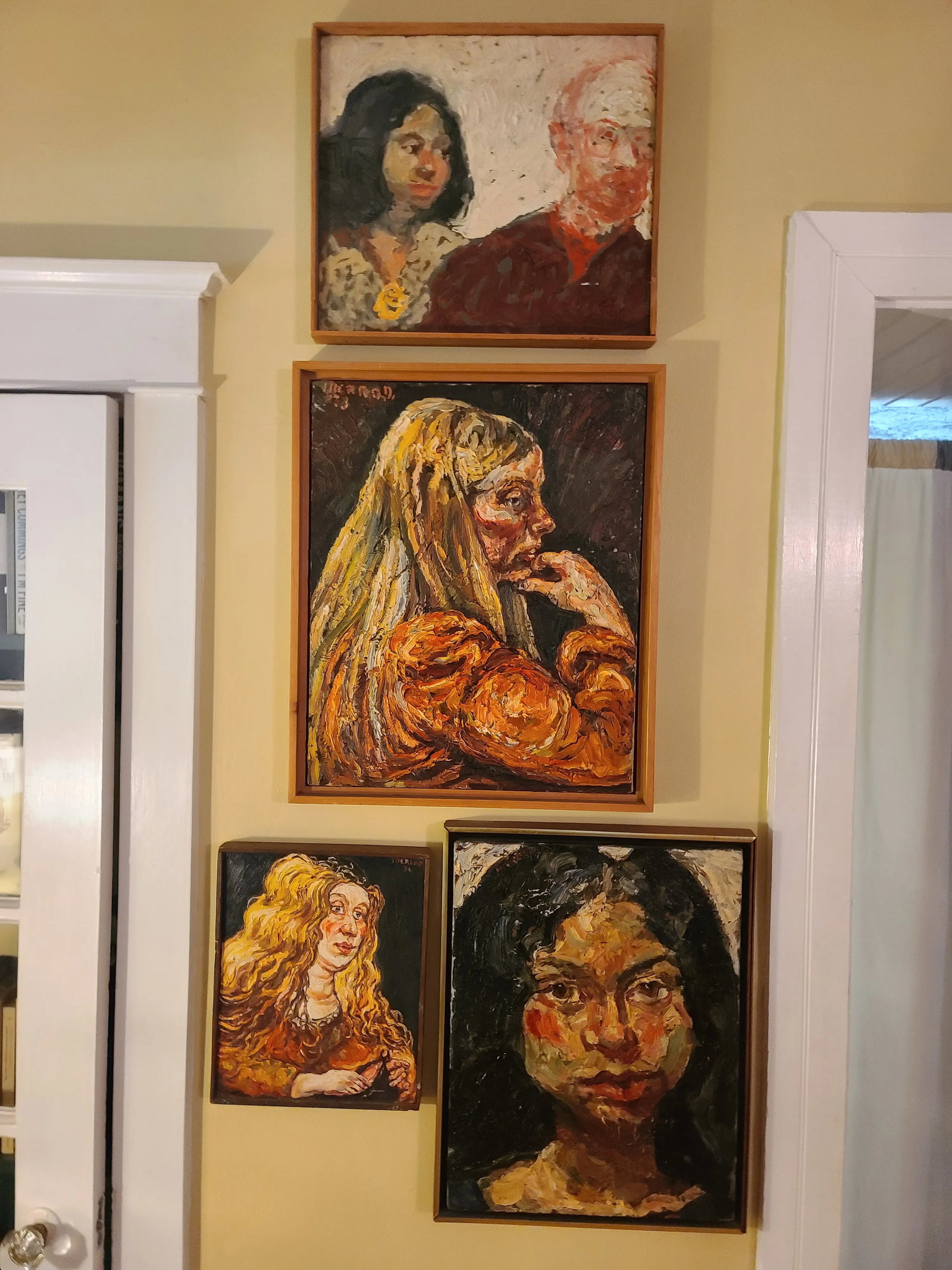 1970s Portrait Paintings by Philip Sherrod, Framed - Set of 4 - 10