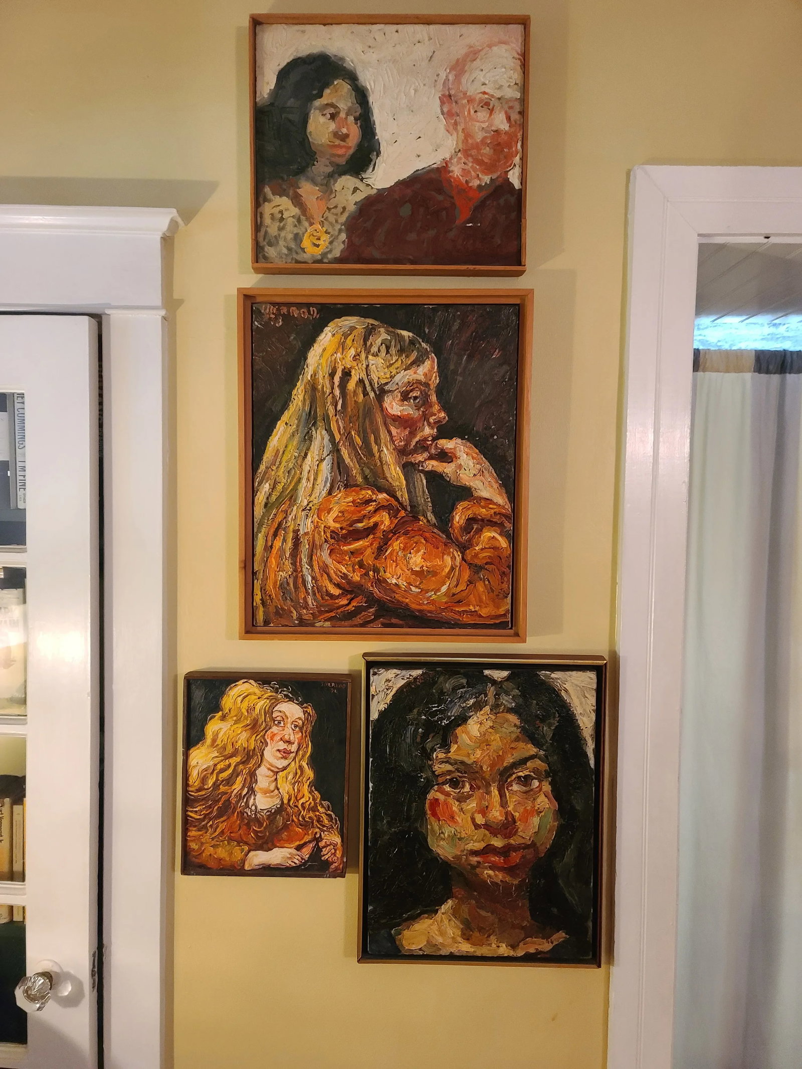 1970s Portrait Paintings by Philip Sherrod, Framed - Set of 4 - 11