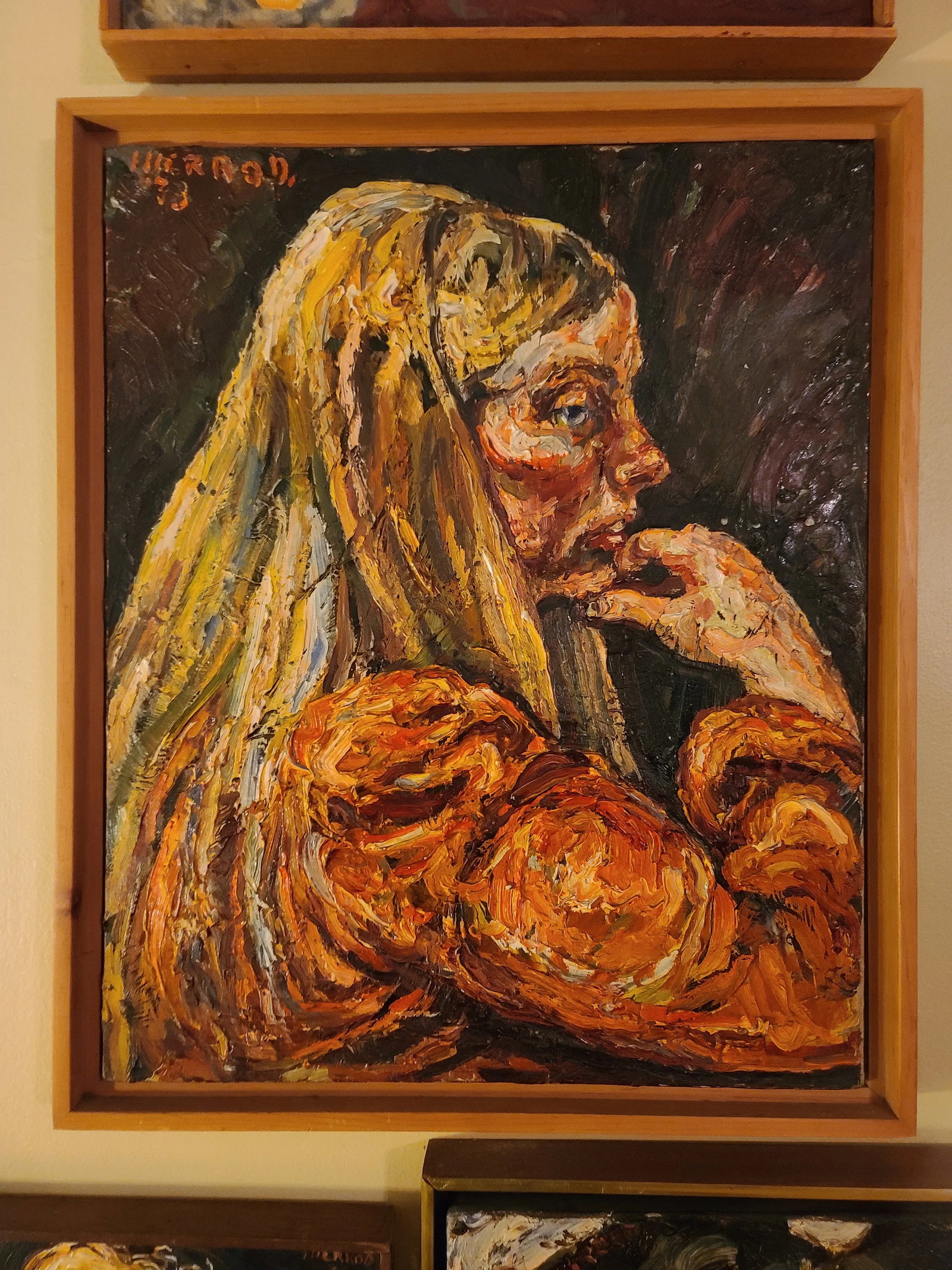 1970s Portrait Paintings by Philip Sherrod, Framed - Set of 4 - 3