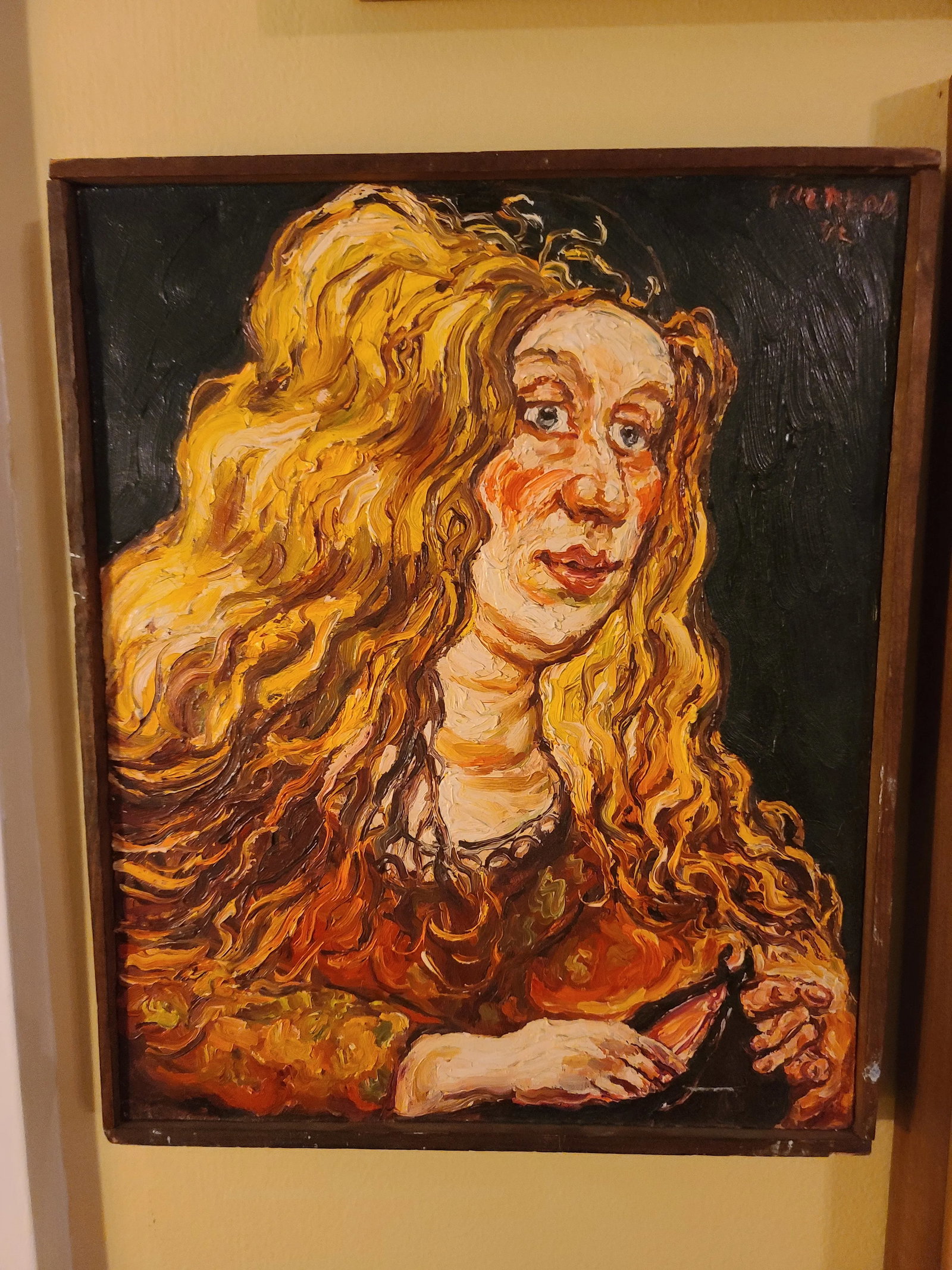 1970s Portrait Paintings by Philip Sherrod, Framed - Set of 4 - 5