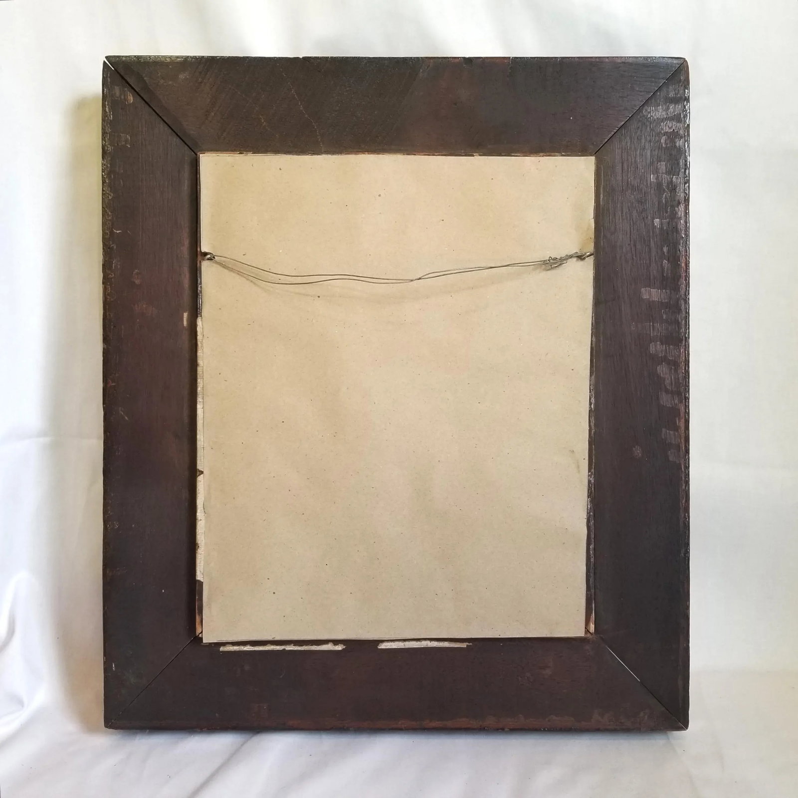 Late 19th Century Primitive Americana Portrait Paintings of a Man and Woman, Framed - Set of 2 - 5