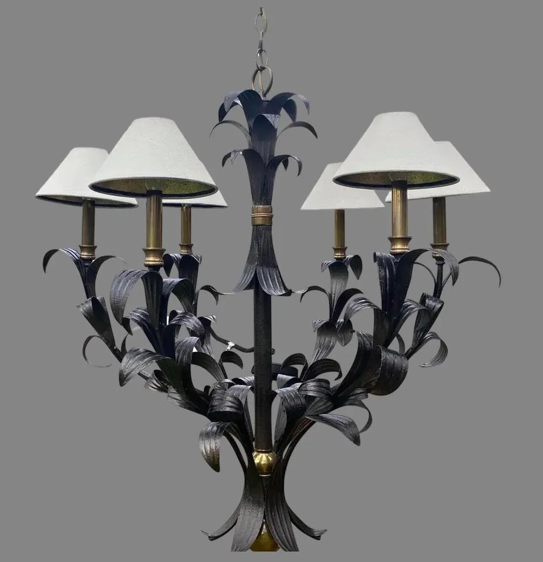Hand Crafted Scroll Leaf Chandelier - 2