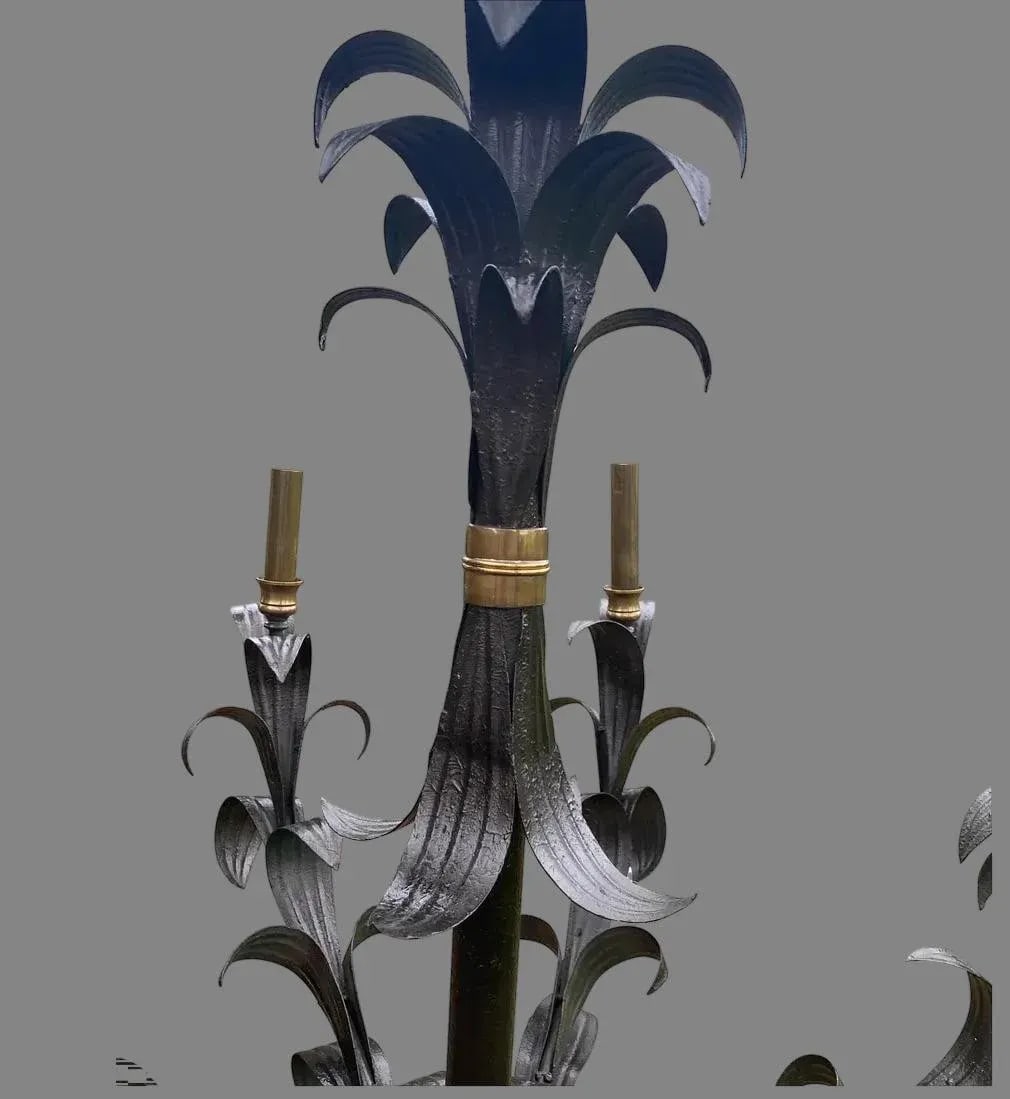 Hand Crafted Scroll Leaf Chandelier - 3