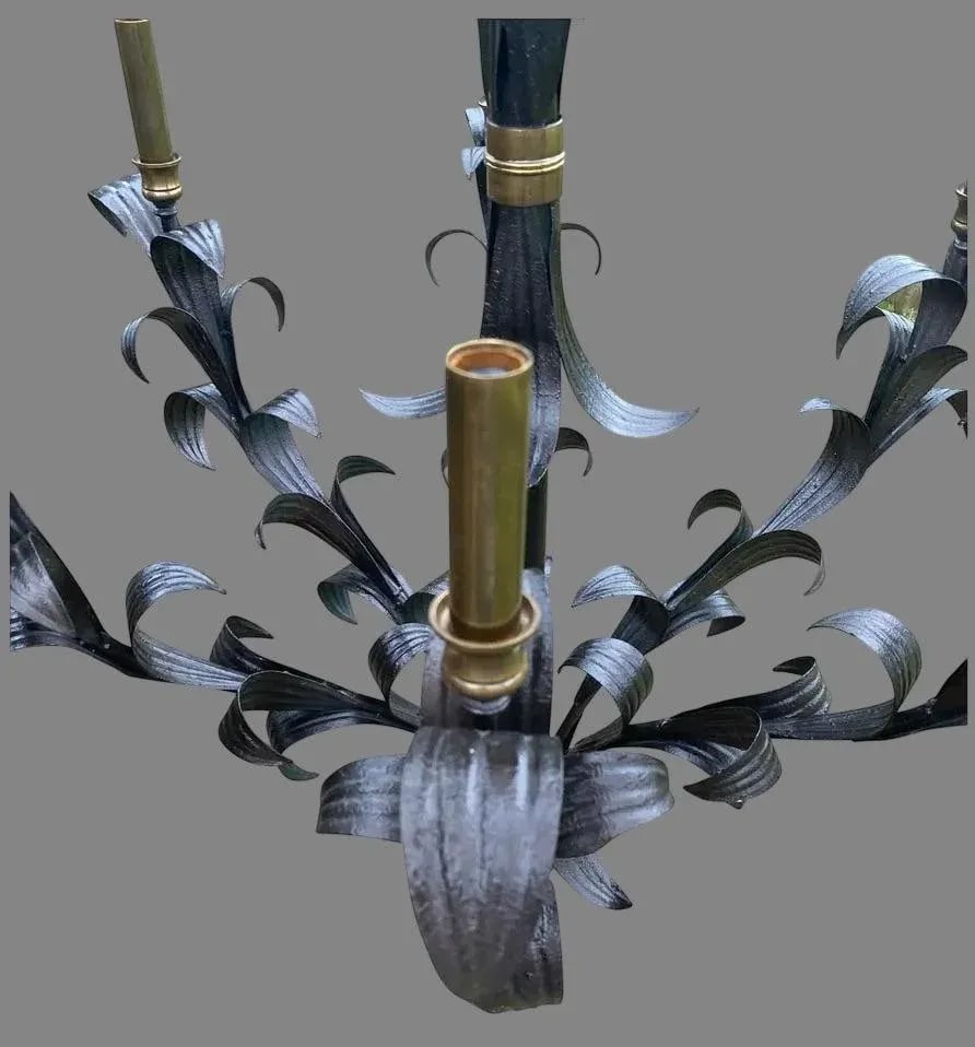 Hand Crafted Scroll Leaf Chandelier - 4