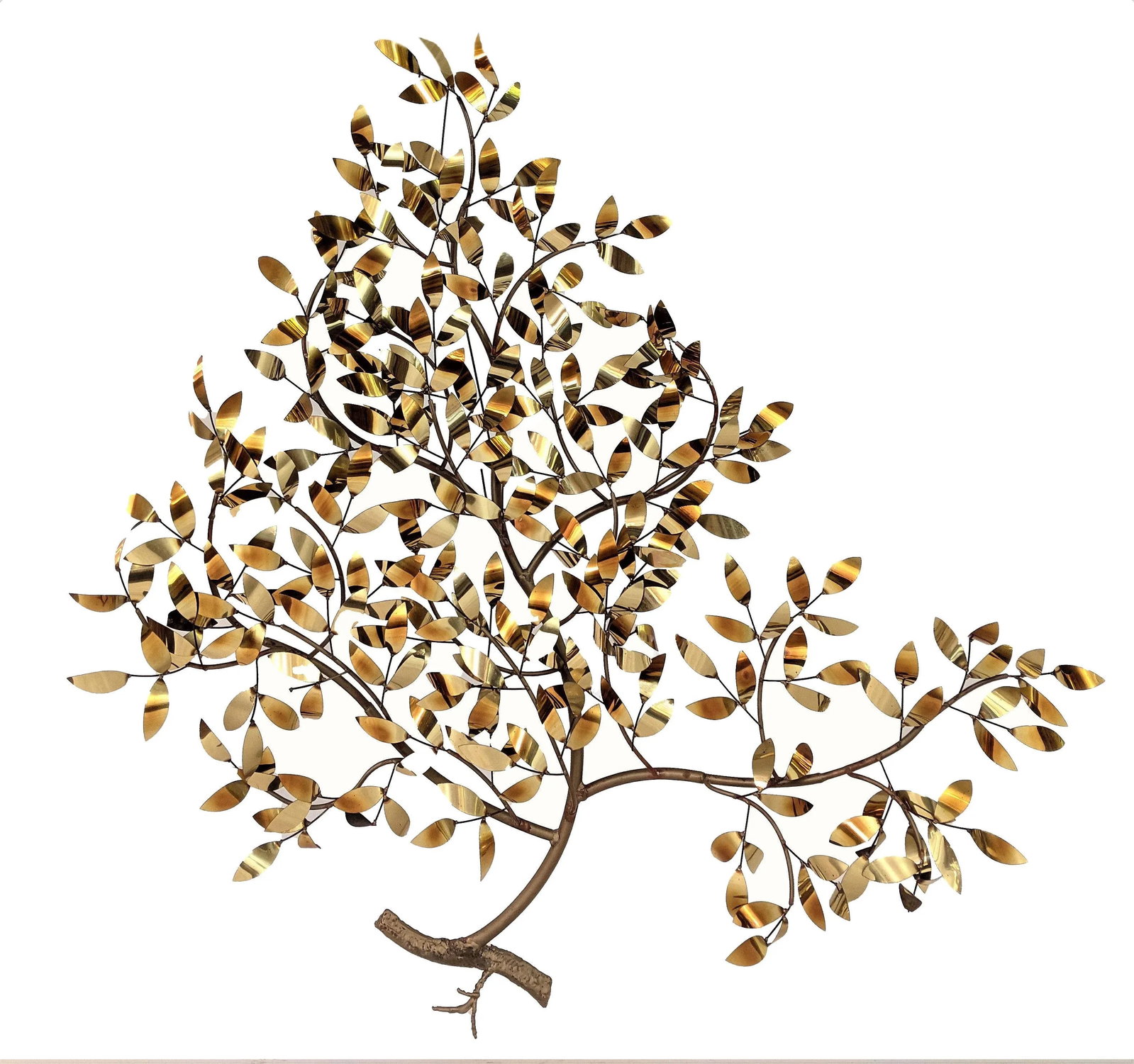 Vintage Curtis Jere Attributed Tree of Life Brass Wall Sculpture - 13