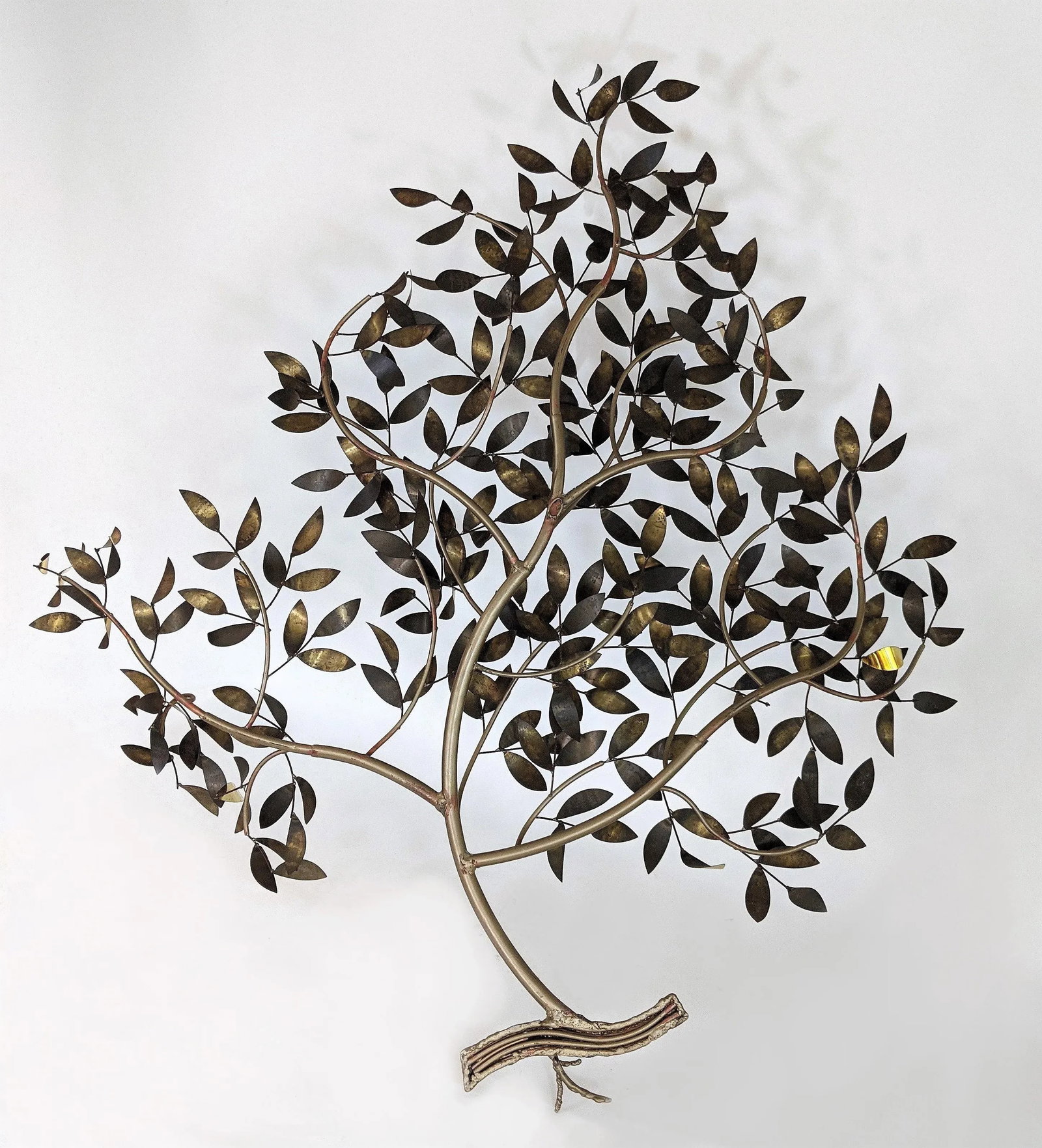 Vintage Curtis Jere Attributed Tree of Life Brass Wall Sculpture - 4