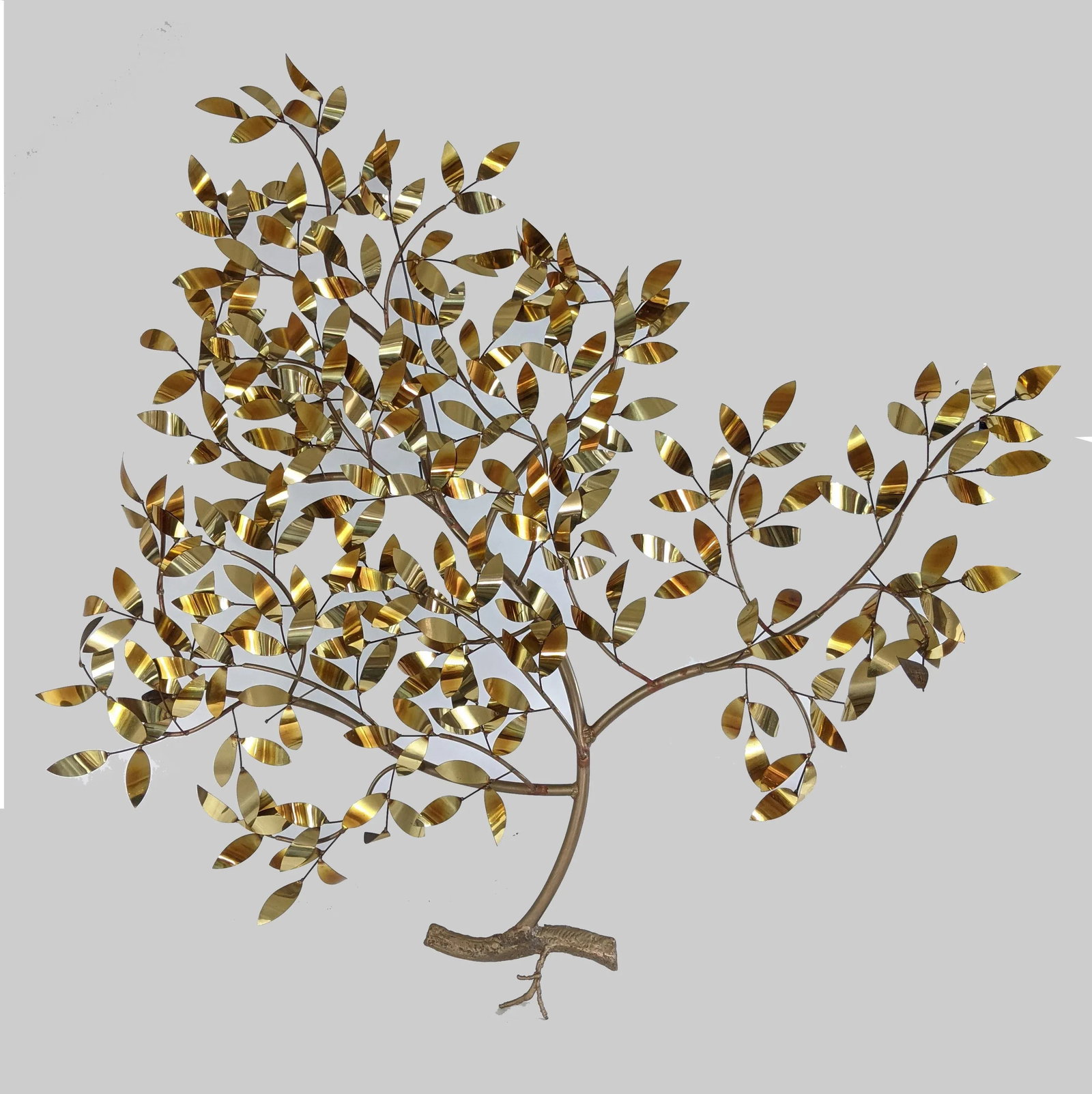 Vintage Curtis Jere Attributed Tree of Life Brass Wall Sculpture - 7