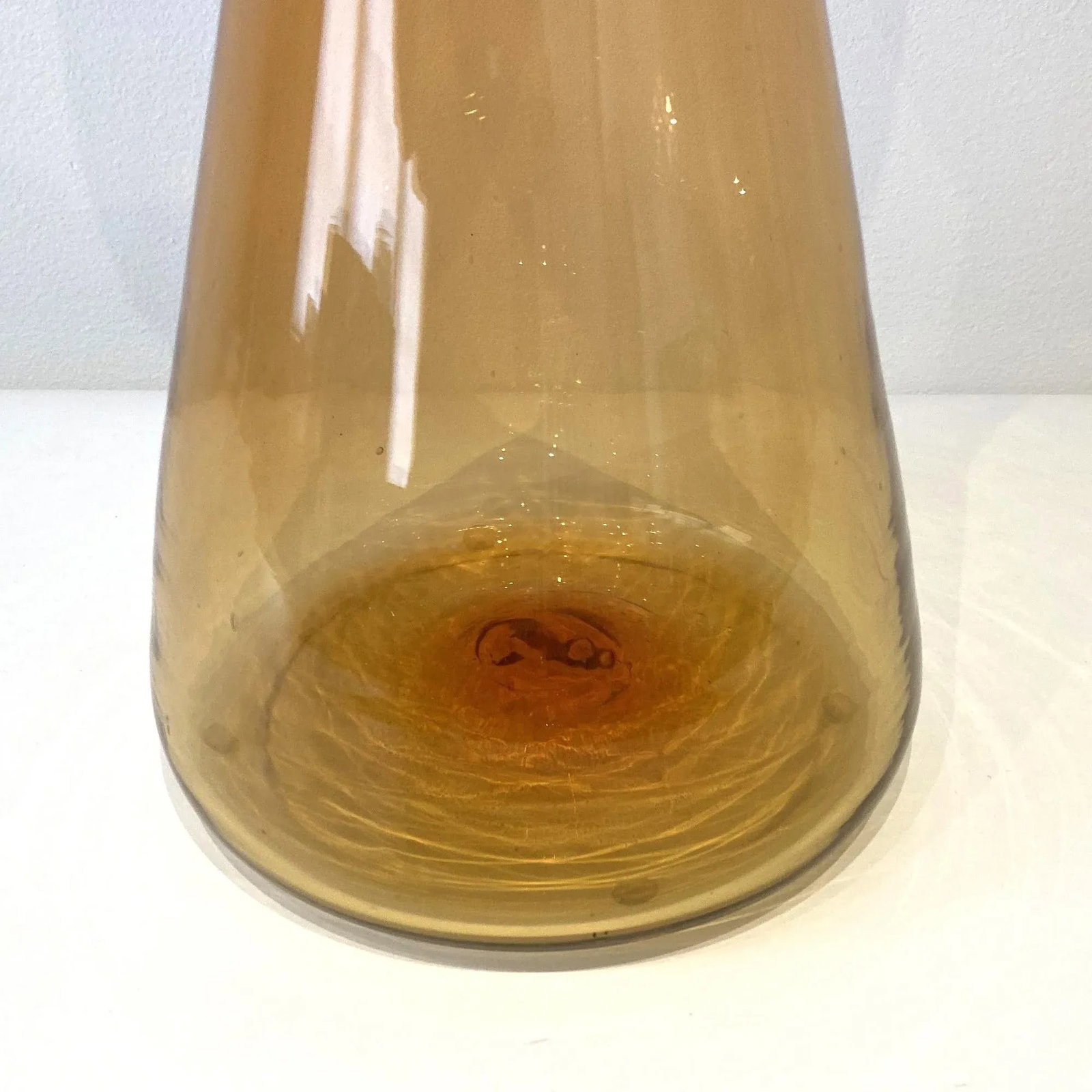 Vintage Blenko Tangerine Decanter, Design by Wayne Husted - 7