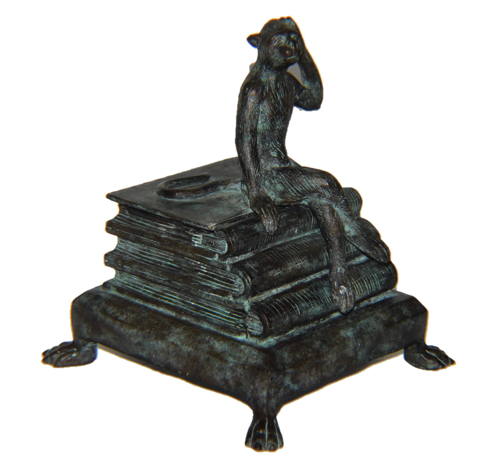 1990s Maitland Smith Bronze Monkey Lidded Box - 10