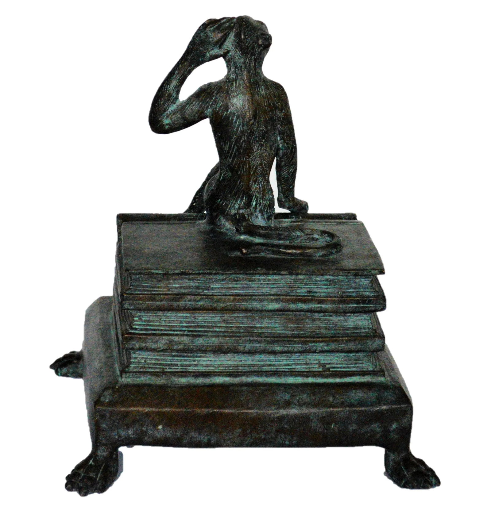 1990s Maitland Smith Bronze Monkey Lidded Box - 3