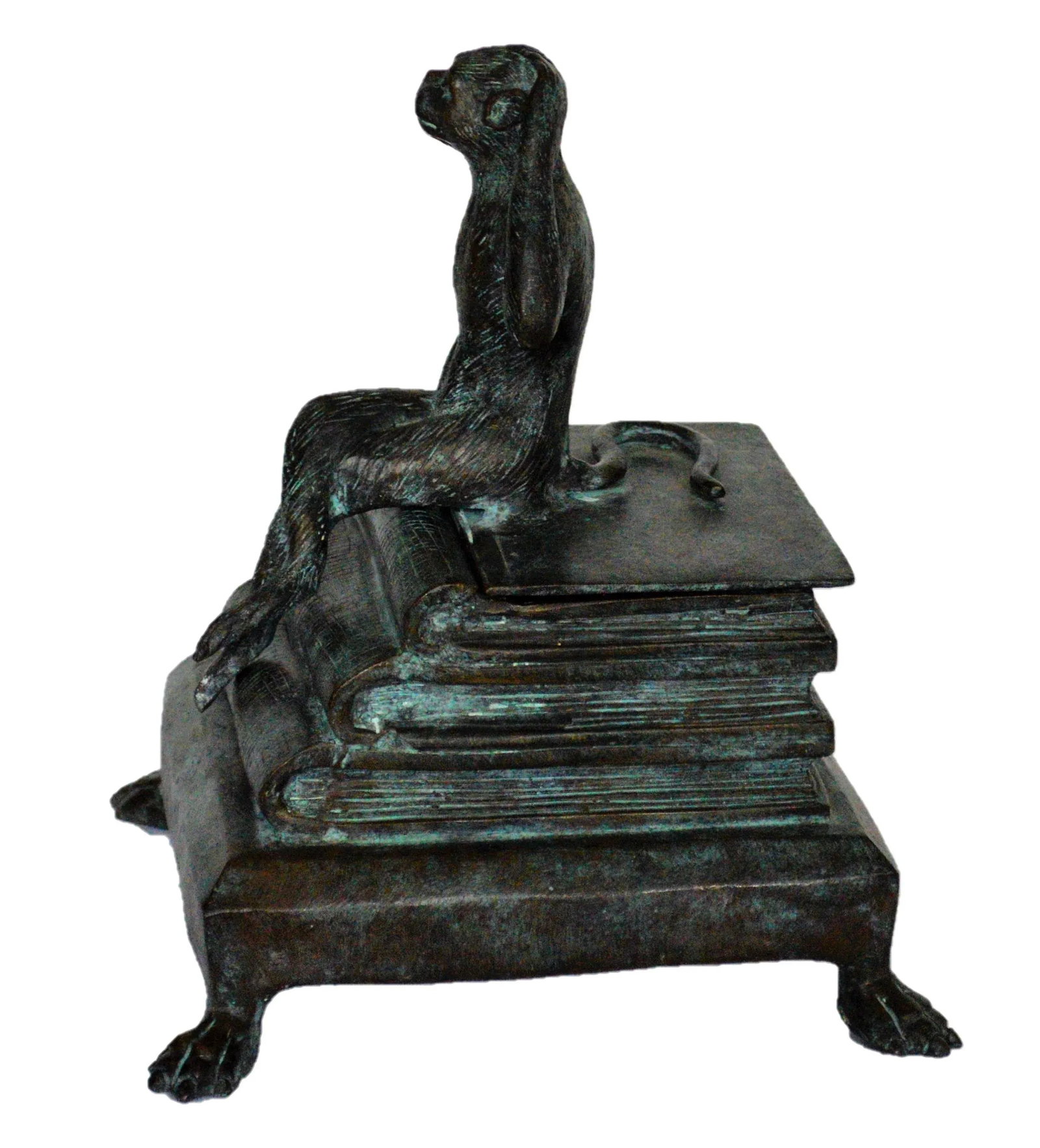 1990s Maitland Smith Bronze Monkey Lidded Box - 5