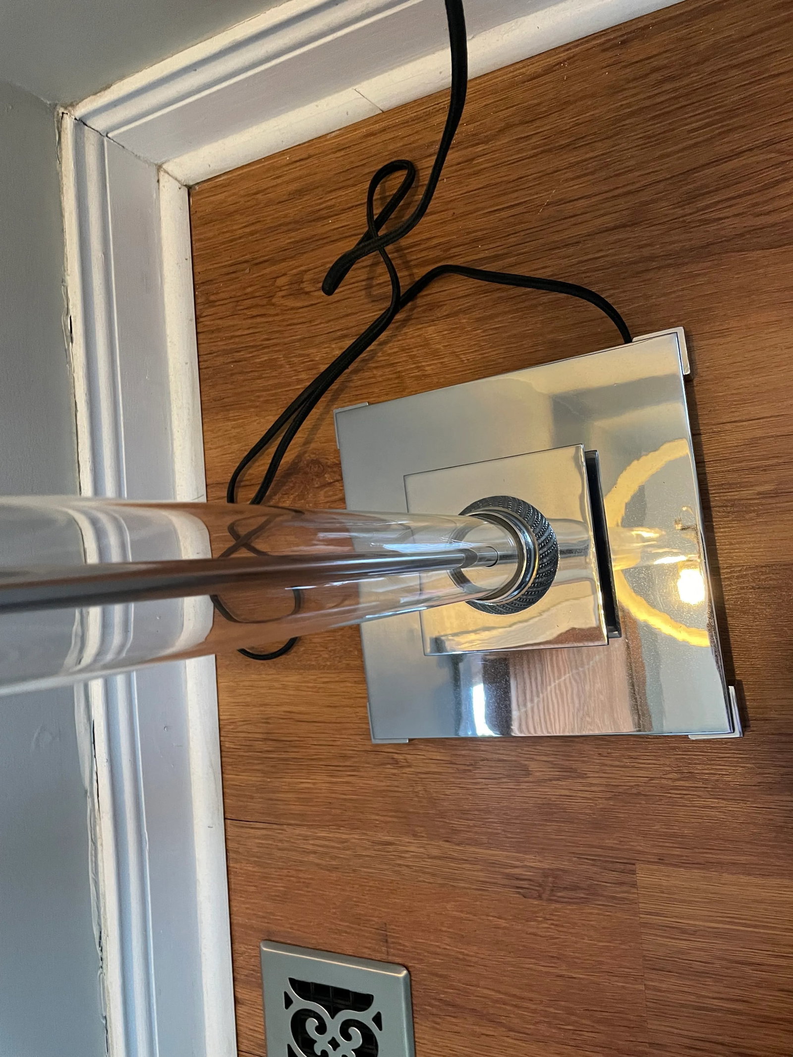 Restoration Hardware French Directoire Glass Column Floor Lamp in Polished Nickel - 2
